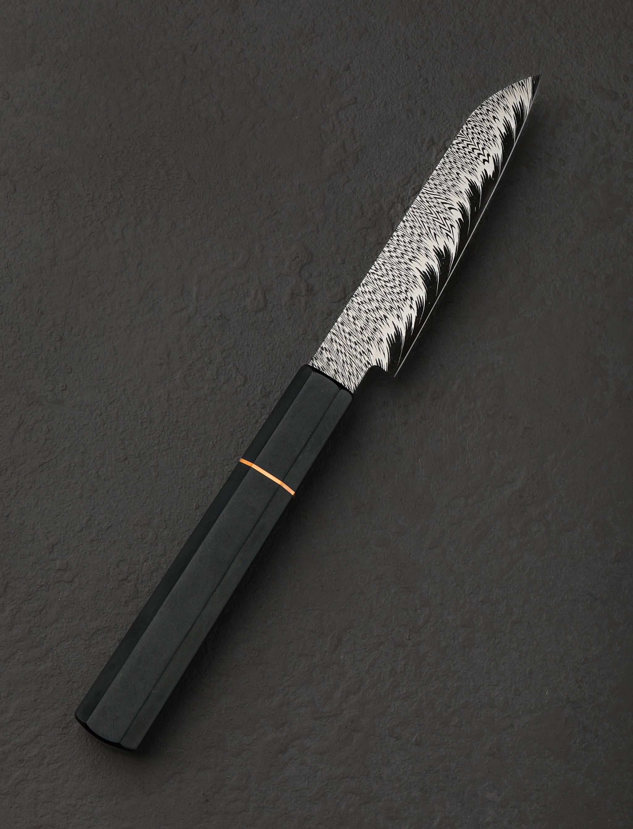 Jackson Rumble - Australia Paring & Peeling Half Feather Damascus Parer 98mm