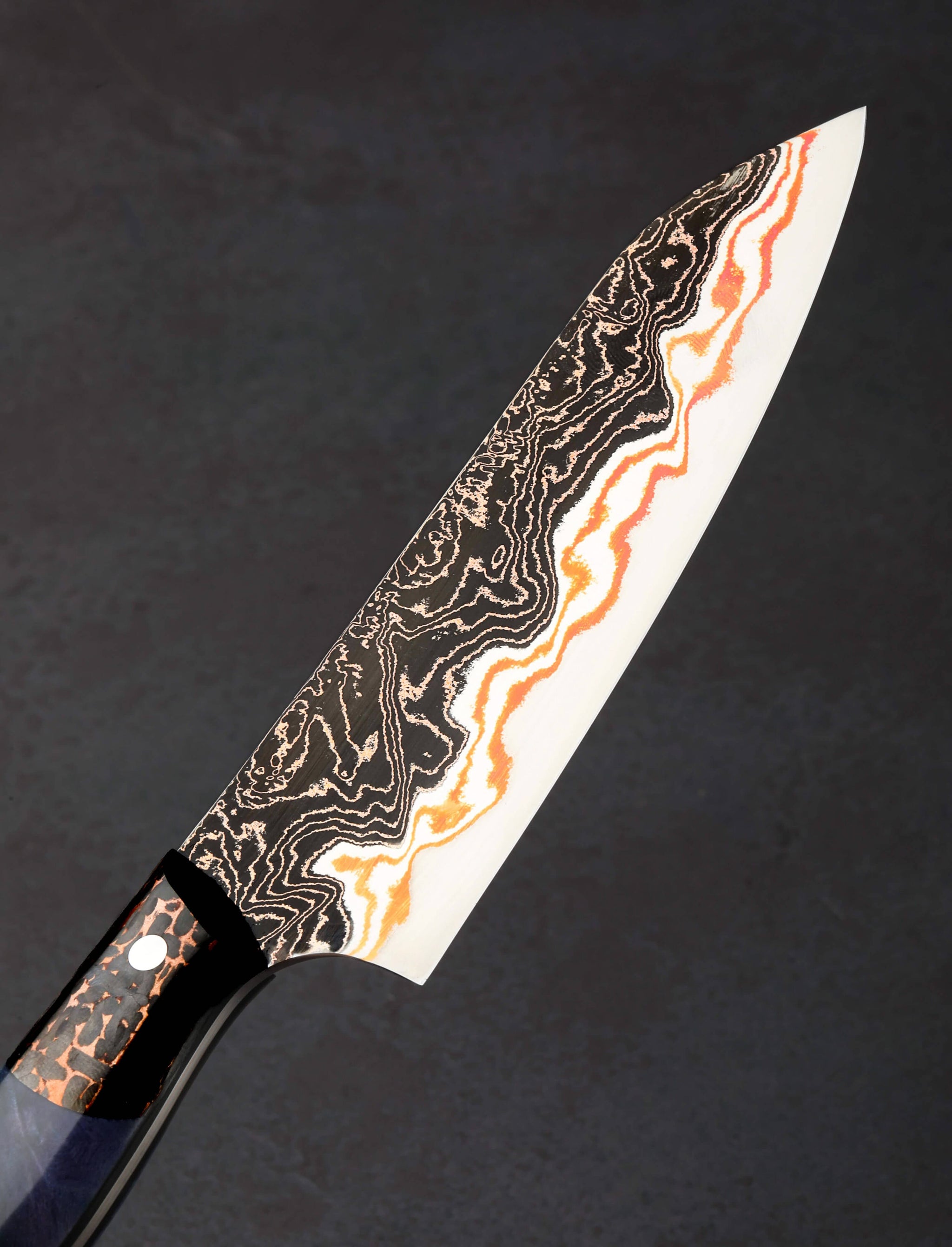 Dan Tompkins - New York Santoku & Bunka Cobre Nebulas Petty Chef 130mm