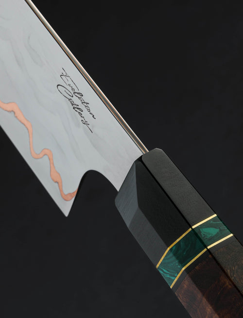 Dan Tompkins - New York Santoku & Bunka Copper Gidgee Kiritsuke 200mm