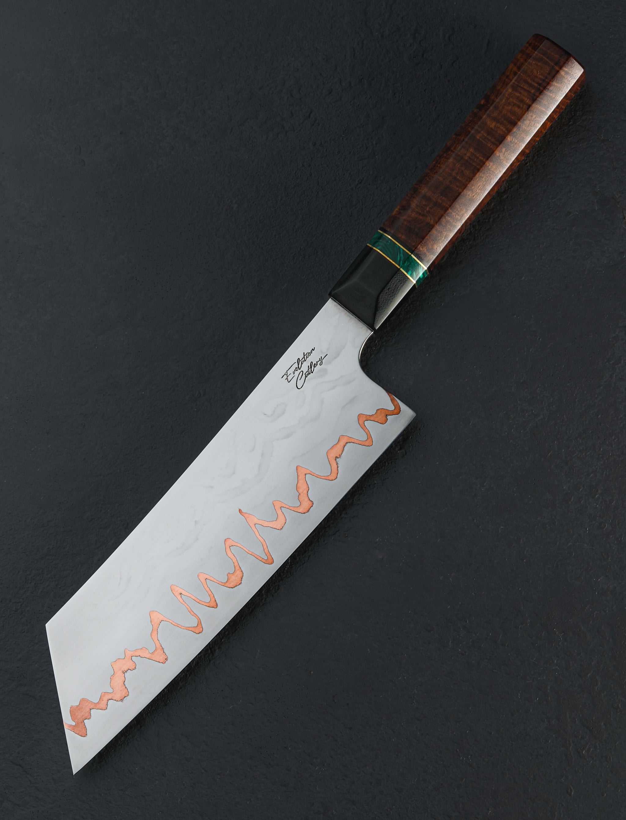 Dan Tompkins - New York Santoku & Bunka Copper Gidgee Kiritsuke 200mm