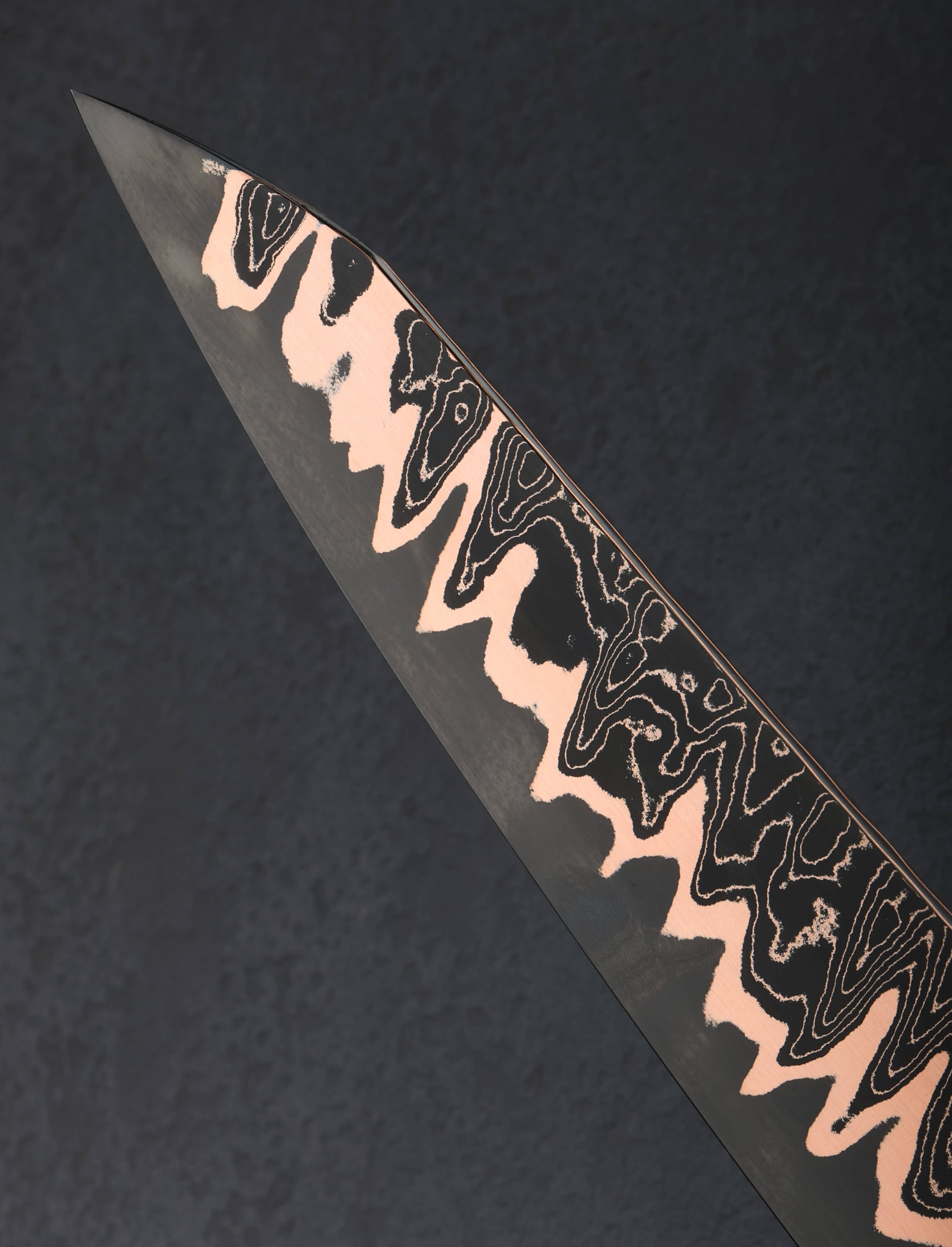 Dan Tompkins - New York Santoku & Bunka Copper Ridgeline Chef 227mm