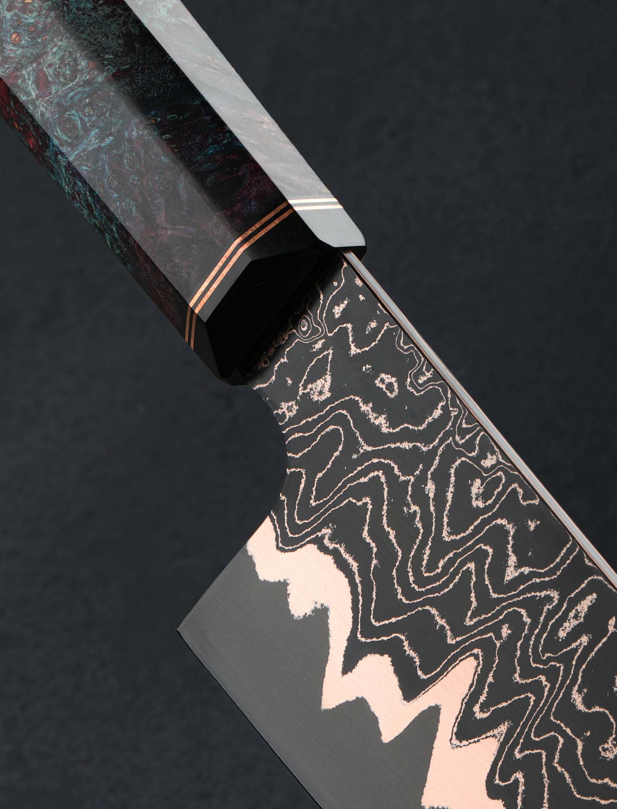 Dan Tompkins - New York Santoku & Bunka Copper Ridgeline Chef 227mm