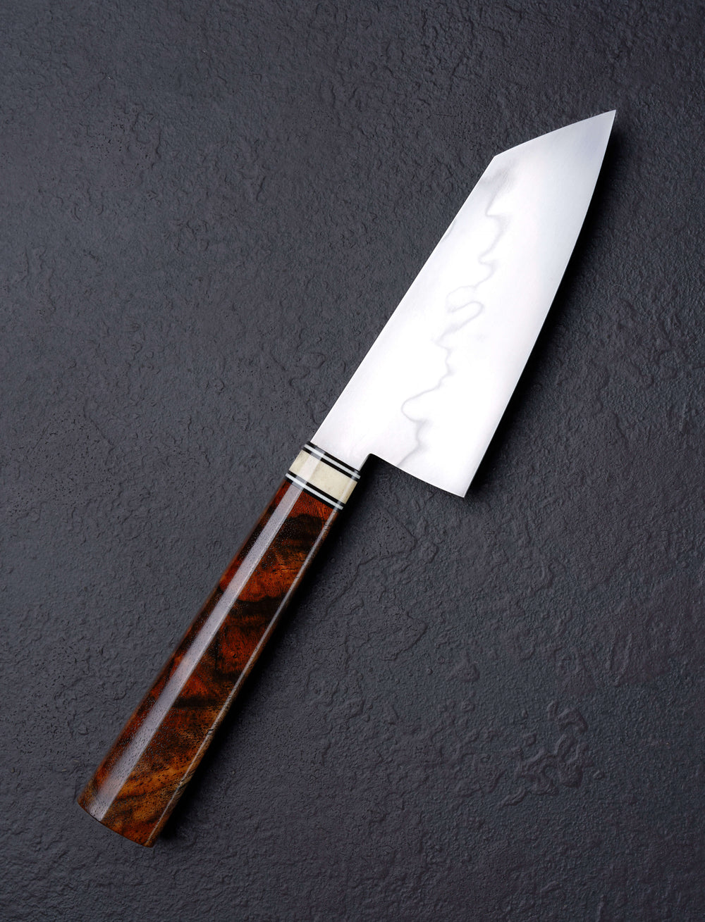 Emiliano Carrillo - New Jersey Santoku & Bunka Claro Walnut Petit Santoku 115mm