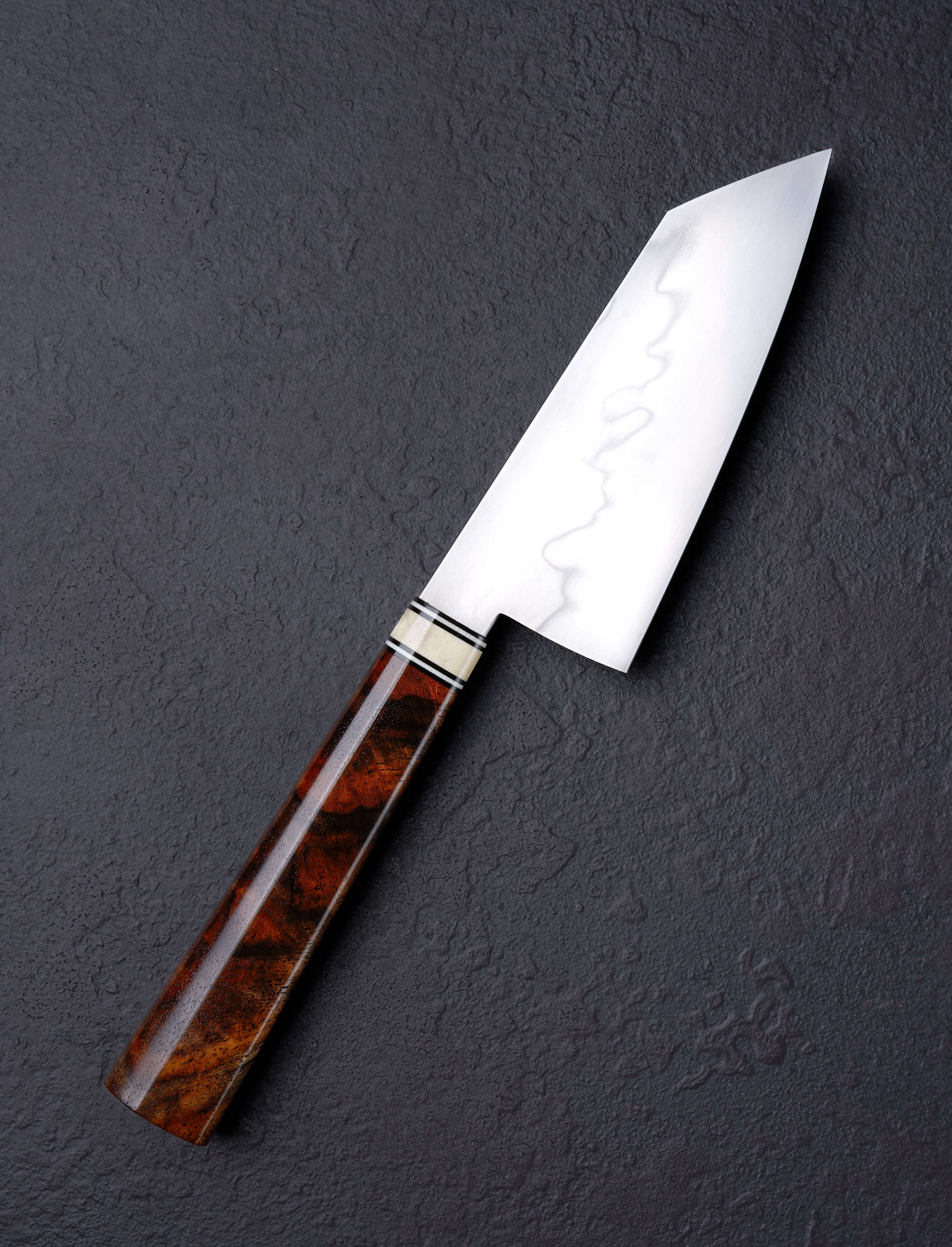 Emiliano Carrillo - New Jersey Santoku & Bunka Claro Walnut Petit Santoku 115mm