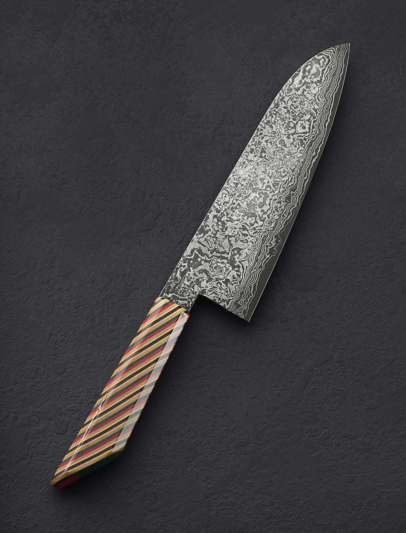 Damascus Skate Santoku 193mm