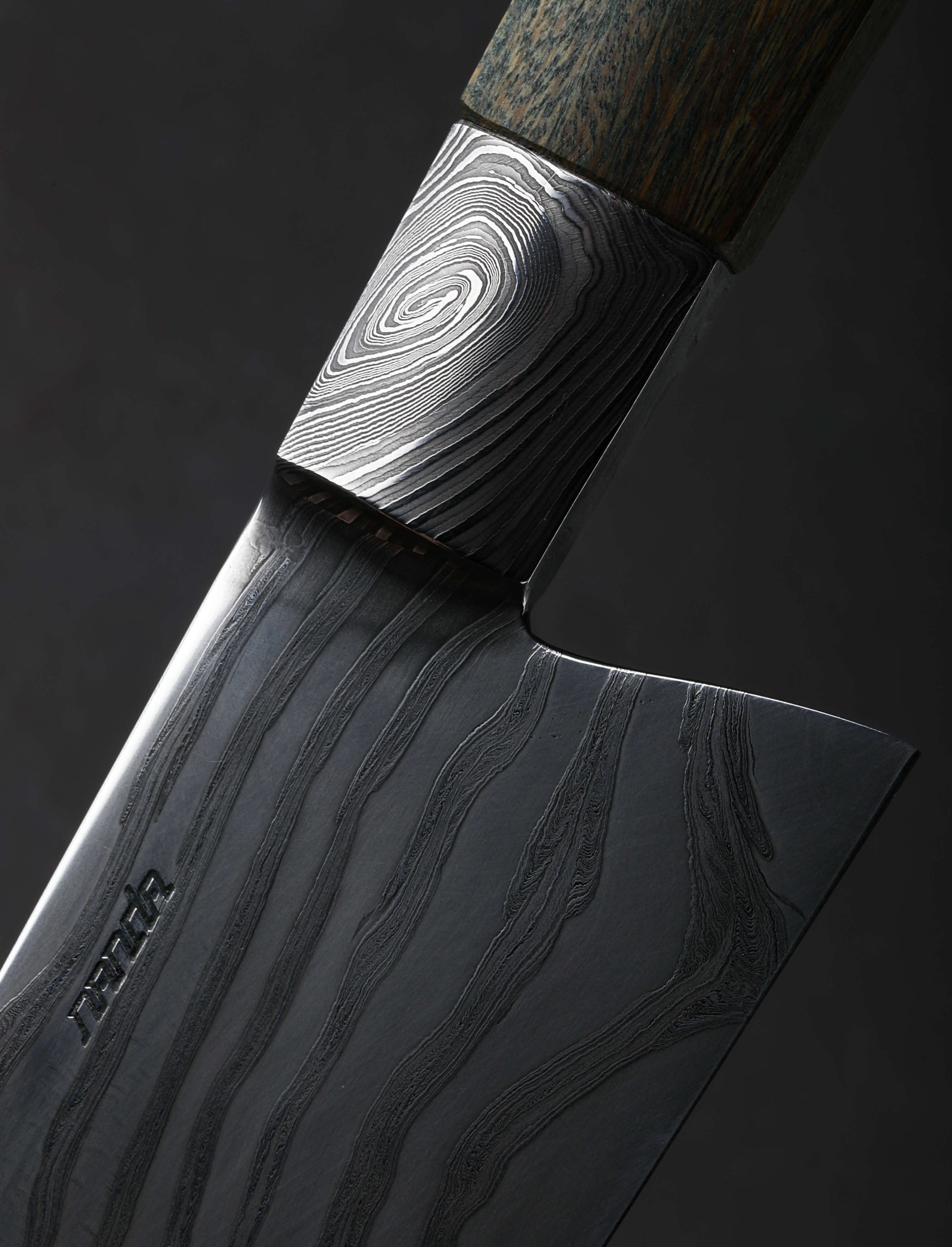 Nick Anderson - California Santoku & Bunka Lignum Vitae Nautilus Santoku 198mm