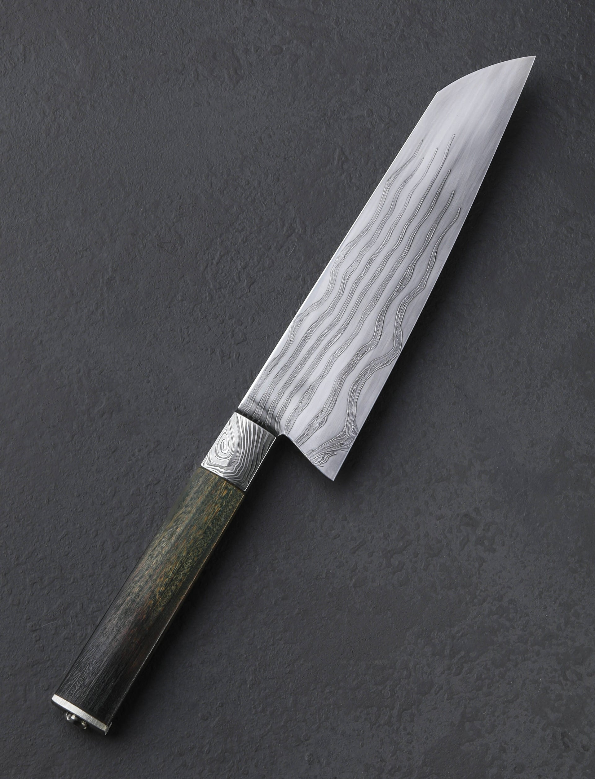 Nick Anderson - California Santoku & Bunka Lignum Vitae Nautilus Santoku 198mm