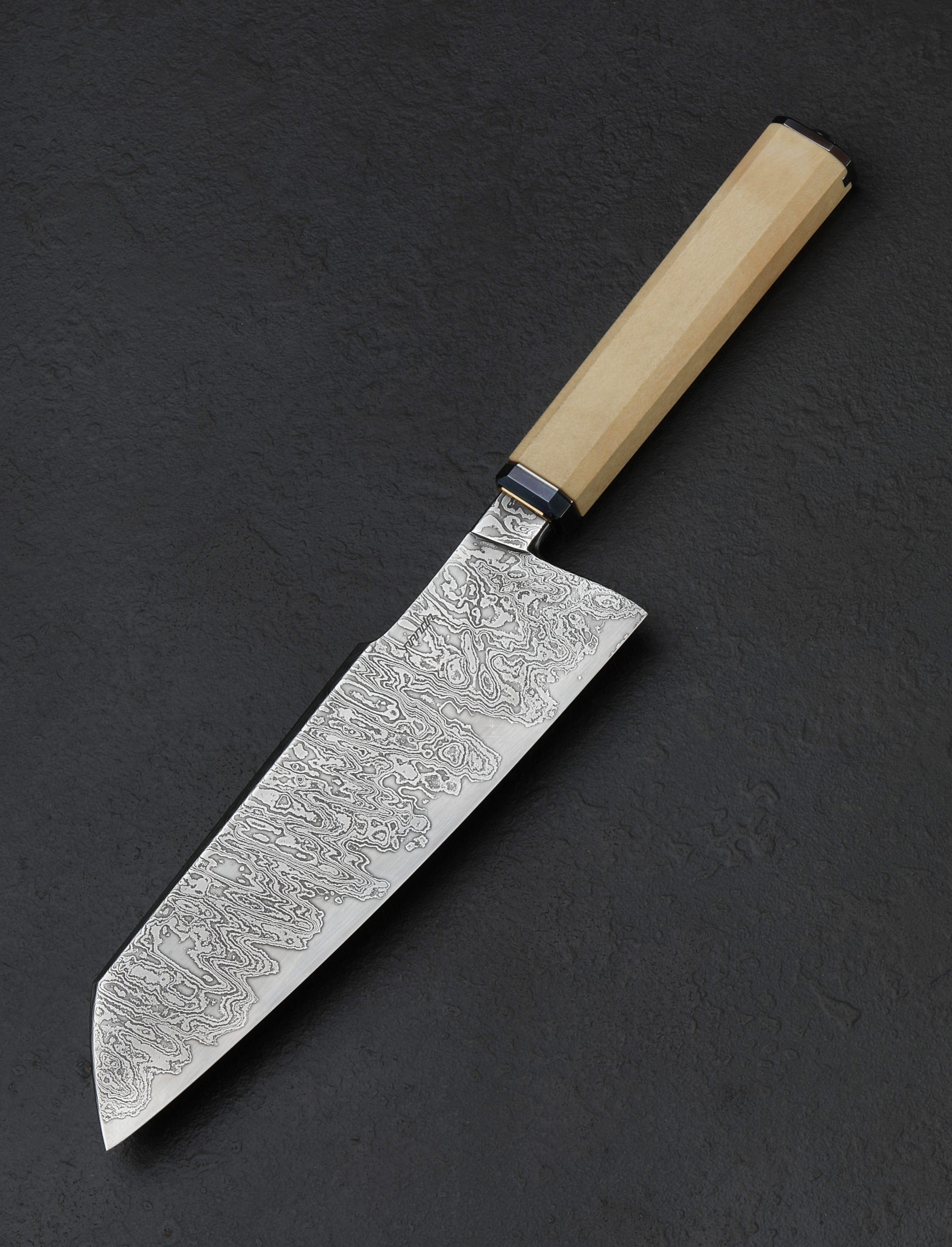 Nick Anderson - California Santoku & Bunka Shoreline Damascus Santoku 202mm