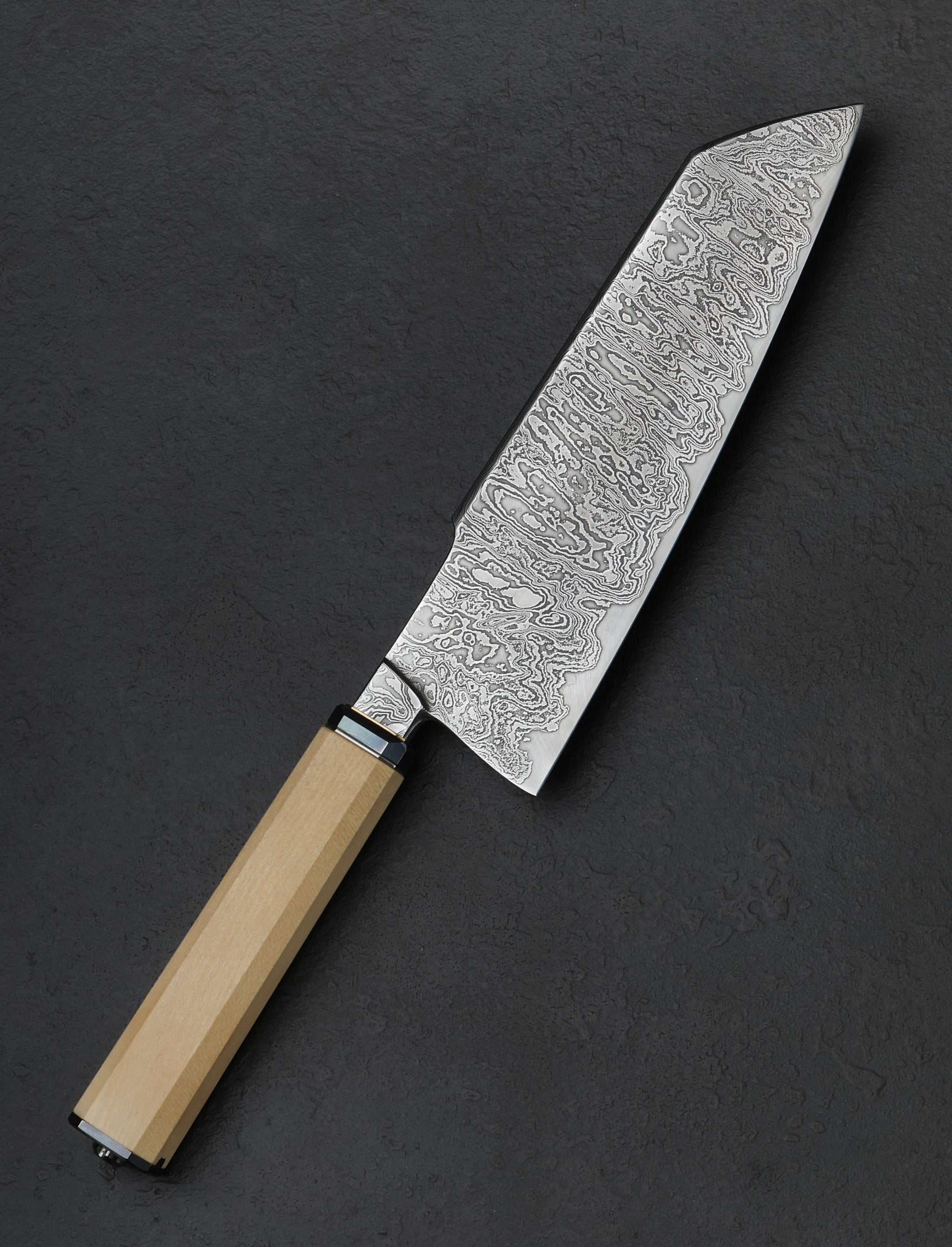Nick Anderson - California Santoku & Bunka Shoreline Damascus Santoku 202mm