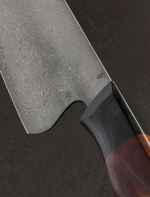 Peter Swarz Burt - Hawaii Santoku & Bunka Narra Wootz Santoku 190mm