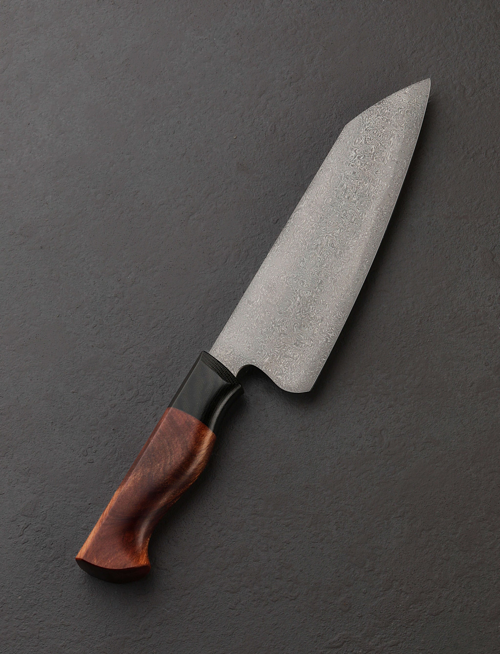 Peter Swarz Burt - Hawaii Santoku & Bunka Narra Wootz Santoku 190mm