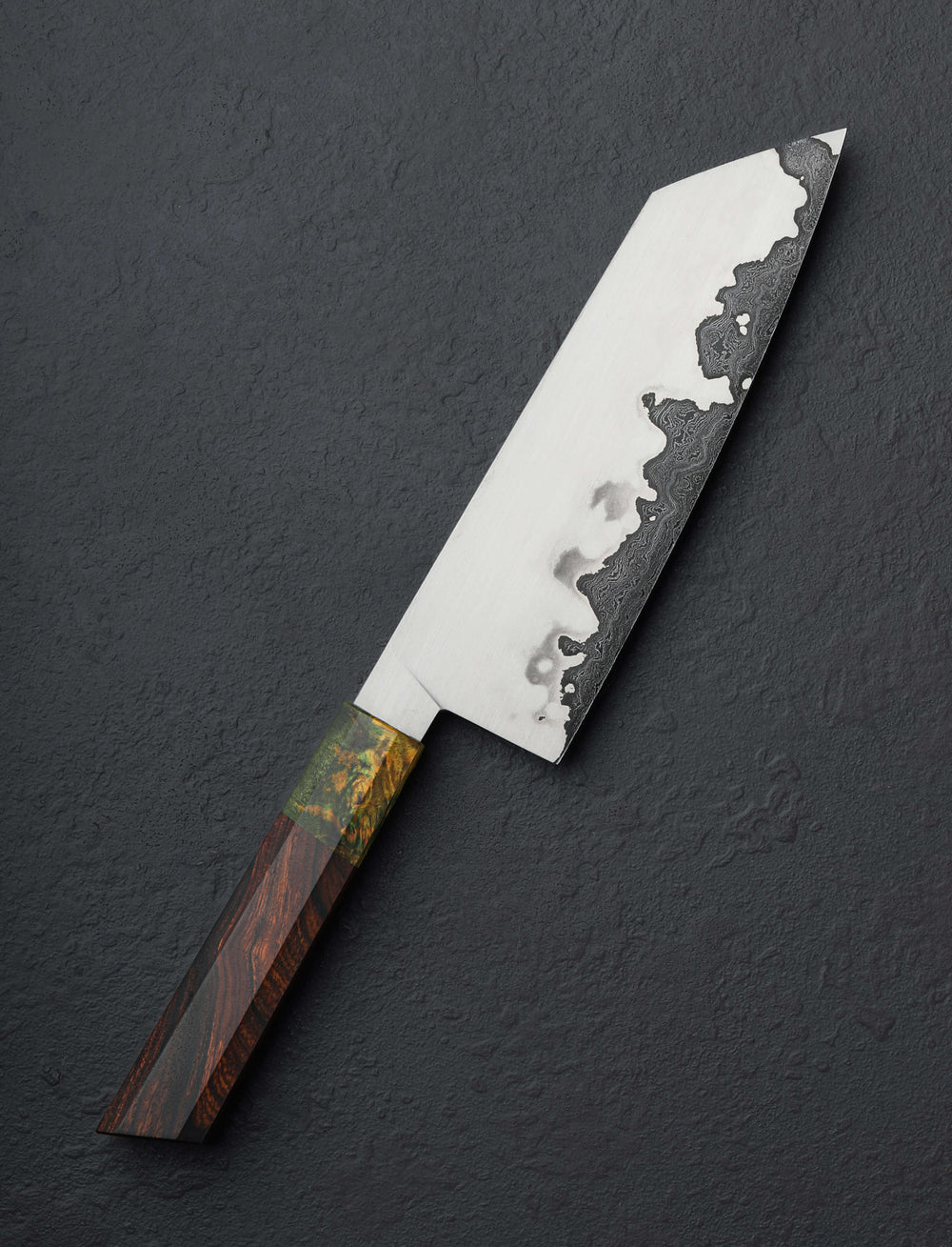 Salem Straub - Washington Santoku & Bunka Ironwood Damascus Bunka 170mm