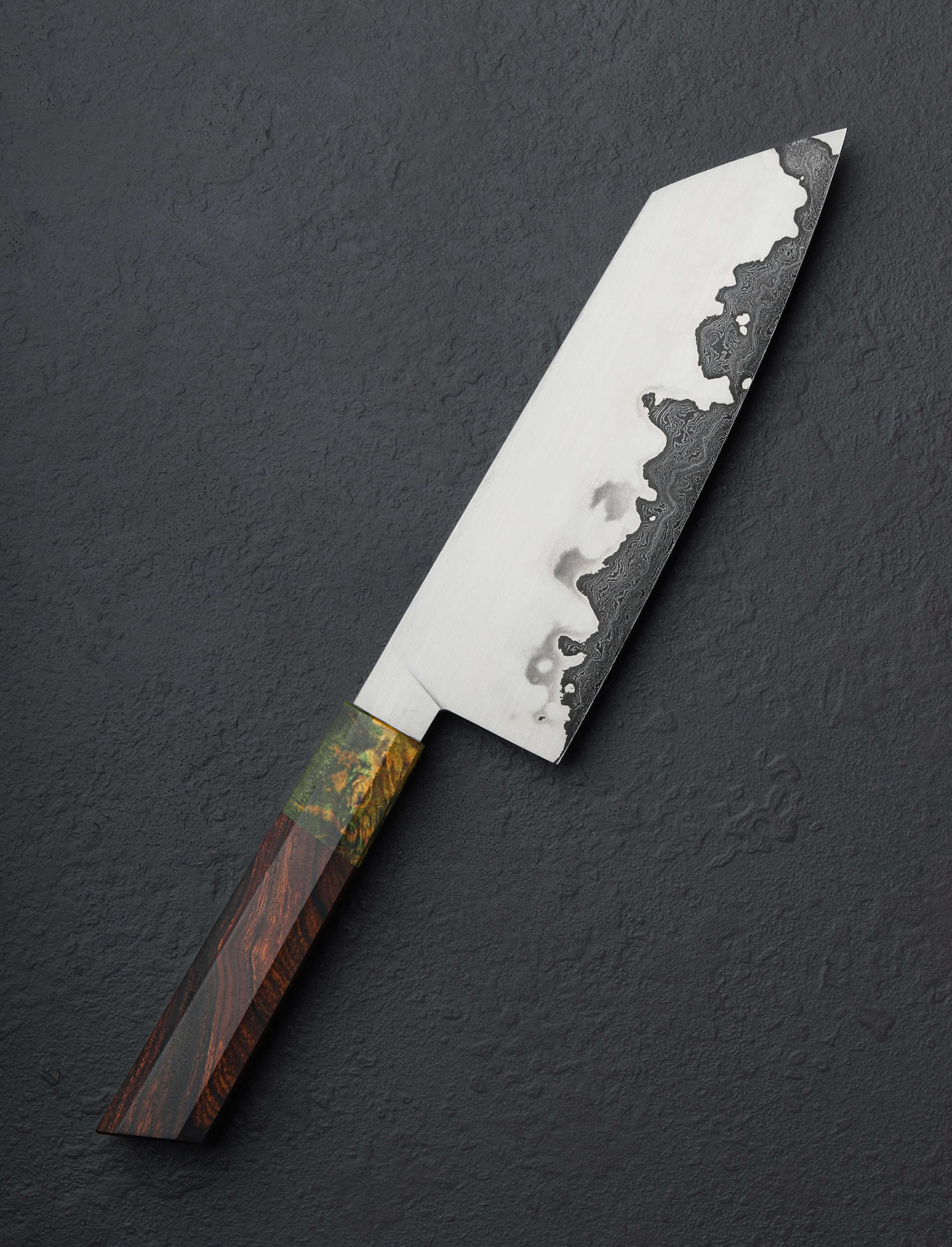 Salem Straub - Washington Santoku & Bunka Ironwood Damascus Bunka 170mm