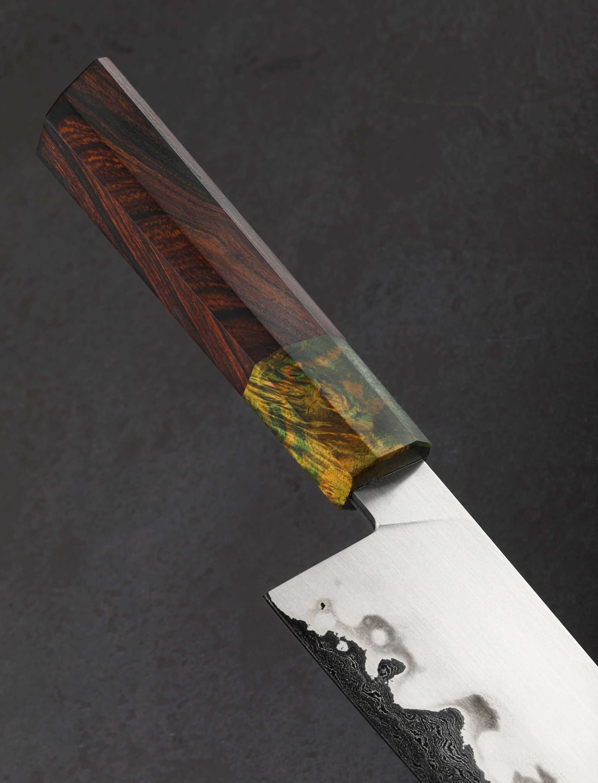 Salem Straub - Washington Santoku & Bunka Ironwood Damascus Bunka 170mm