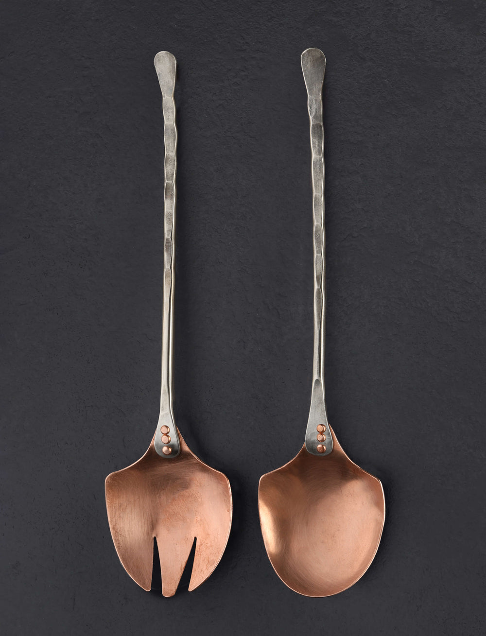 Jill Rikkers - Colorado Serving Steel & Copper Salad Serving Set