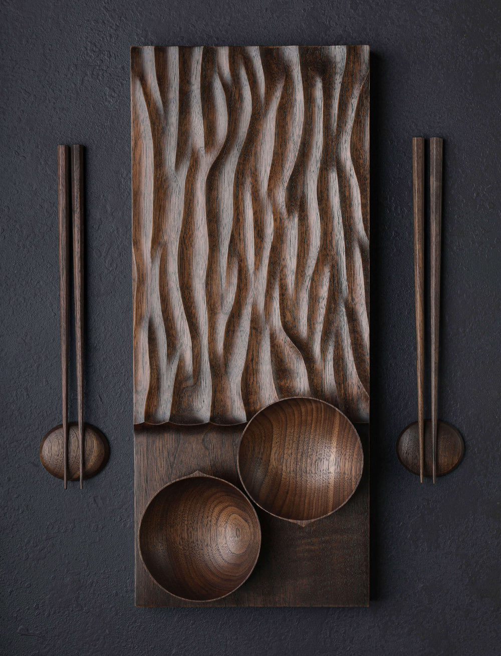 Luke Hope - London & Central Vietnam Serving Black Walnut Waves Sharing Set