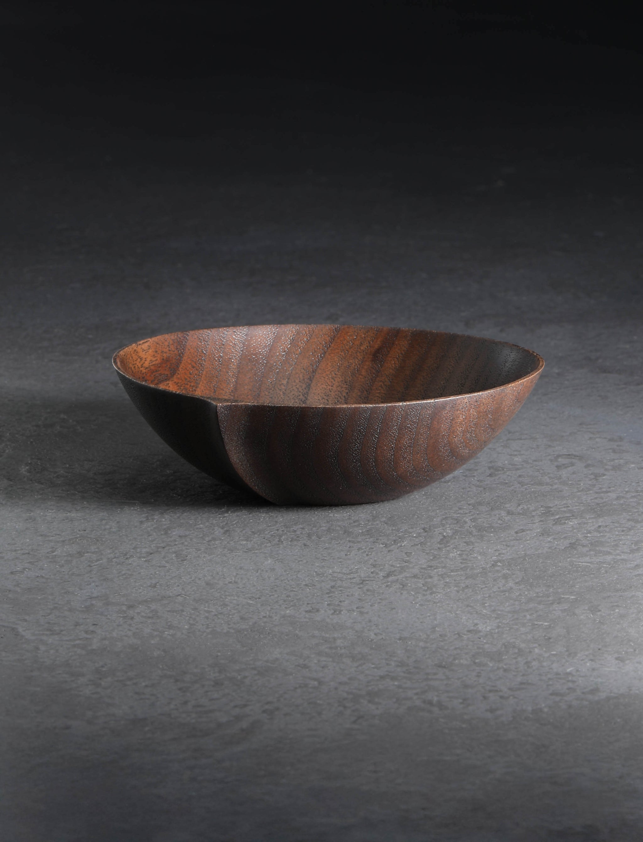 Luke Hope - London & Central Vietnam Serving Sauce Bowl (single) LH Black Walnut Waves Sharing Set