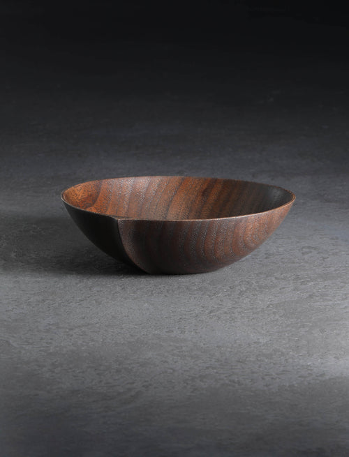 Luke Hope - London & Central Vietnam Serving Sauce Bowl (single) LH Black Walnut Waves Sharing Set