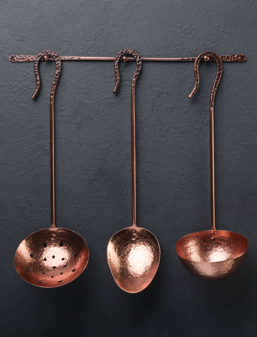 Rex & Marsha Morton - Missouri Serving Copper Serving Set Wall Rack