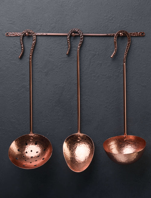Rex & Marsha Morton - Missouri Serving Copper Serving Set Wall Rack