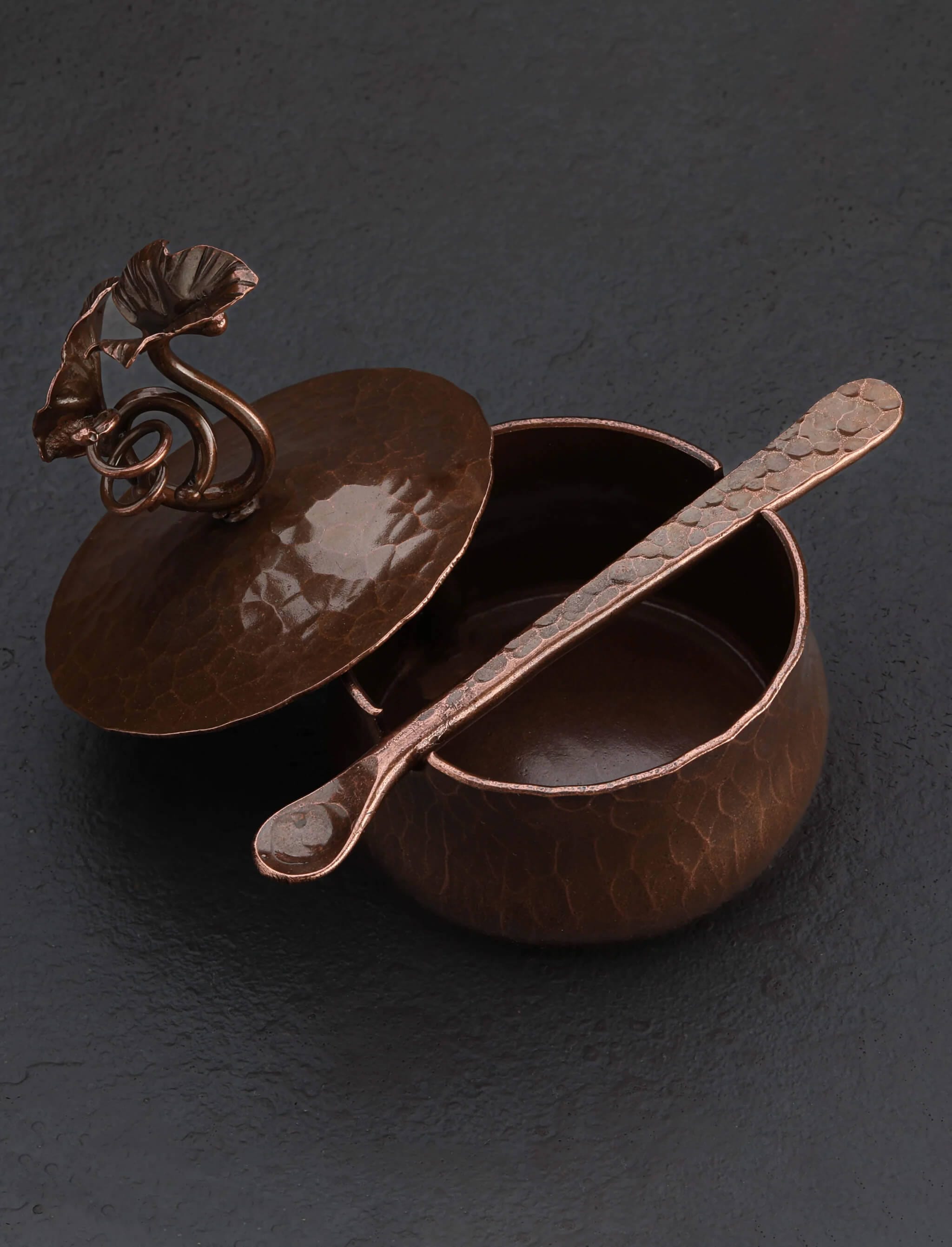 Rex & Marsha Morton - Missouri Serving Copper Vine Salt Cellar