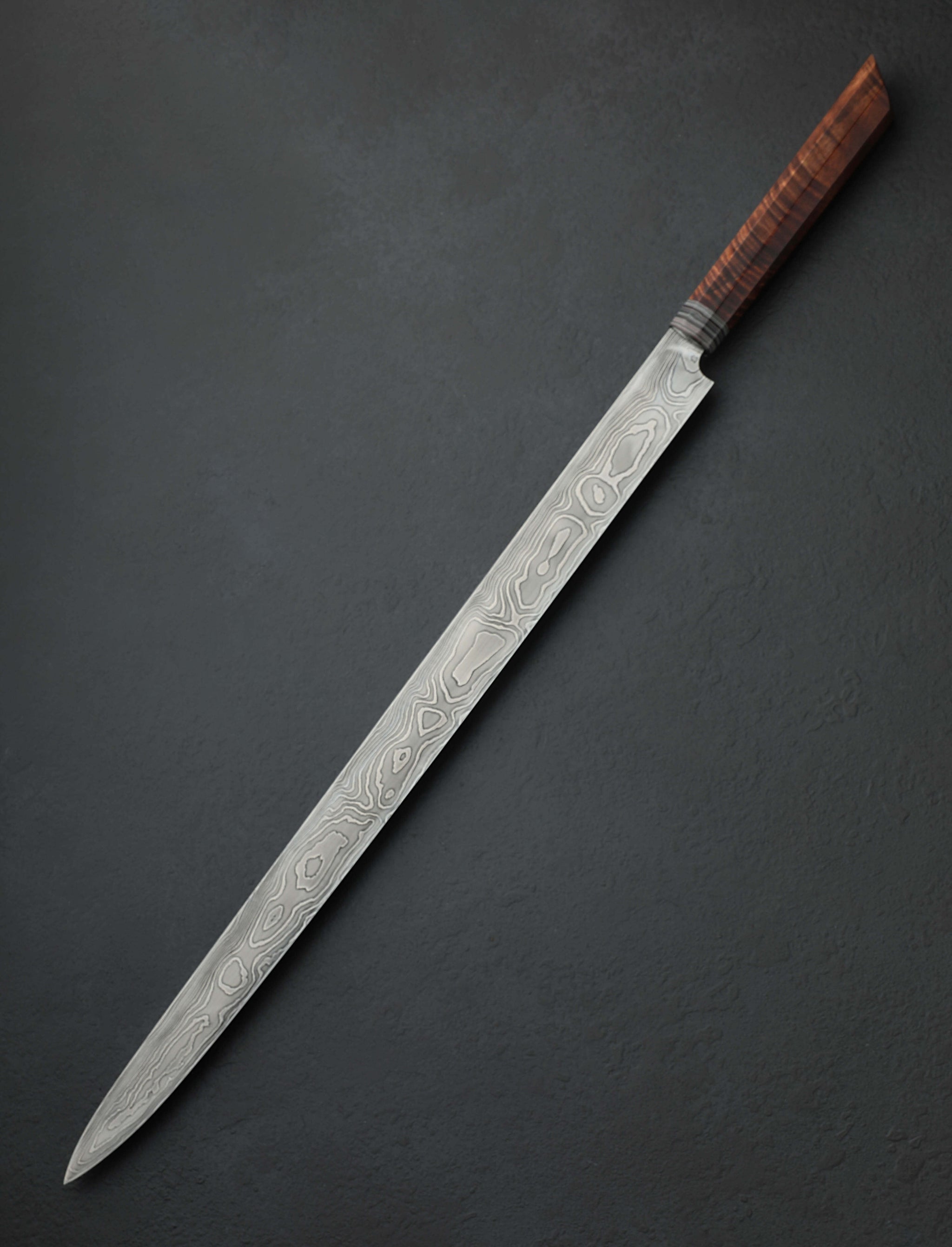 Casey Vilensky - Vancouver Slicer & Sujihiki Damascus Brook Yanagiba 460mm