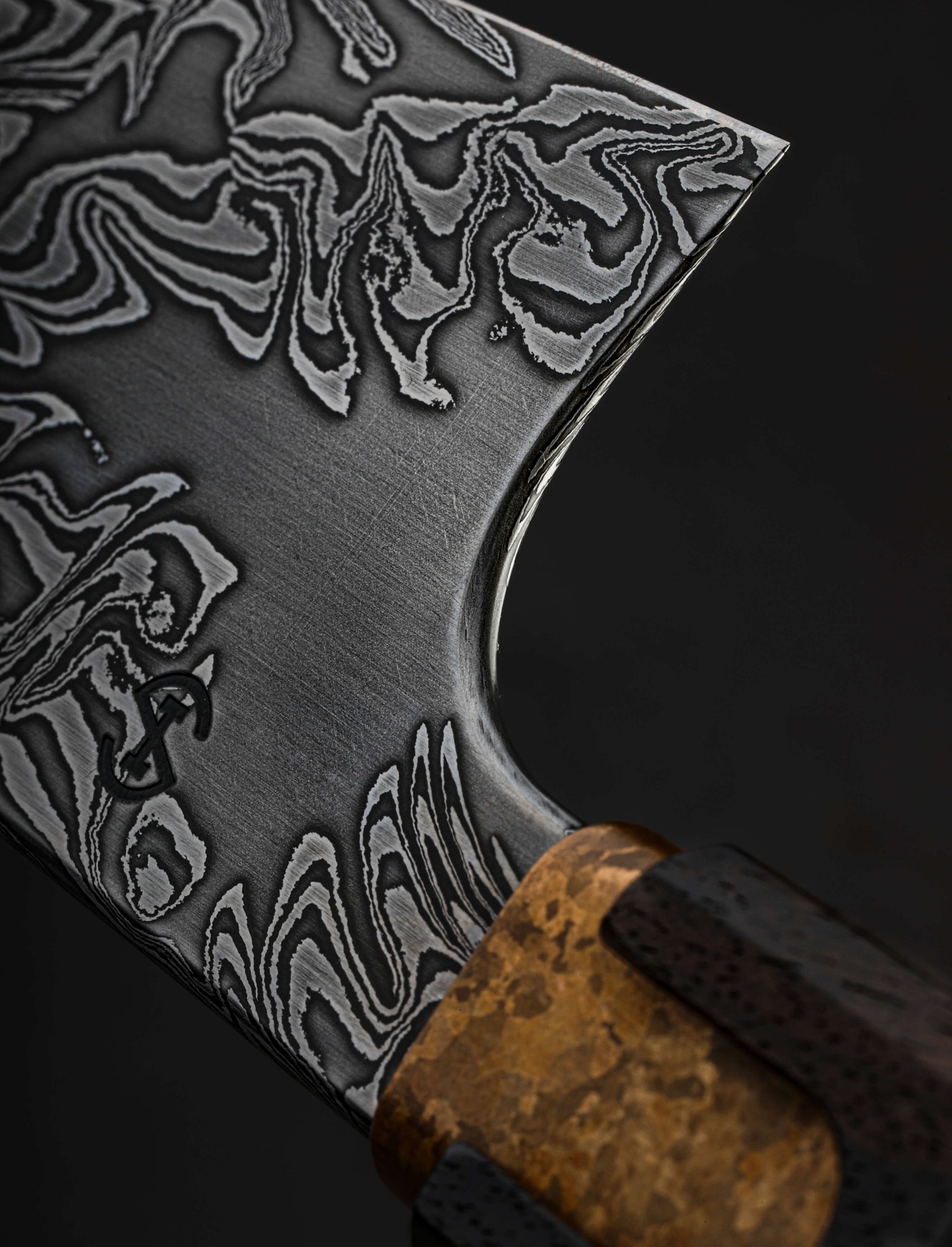 Isaiah Schroeder - Wisconsin Slicer & Sujihiki Bronze Sunburst Damascus Slicer 275mm