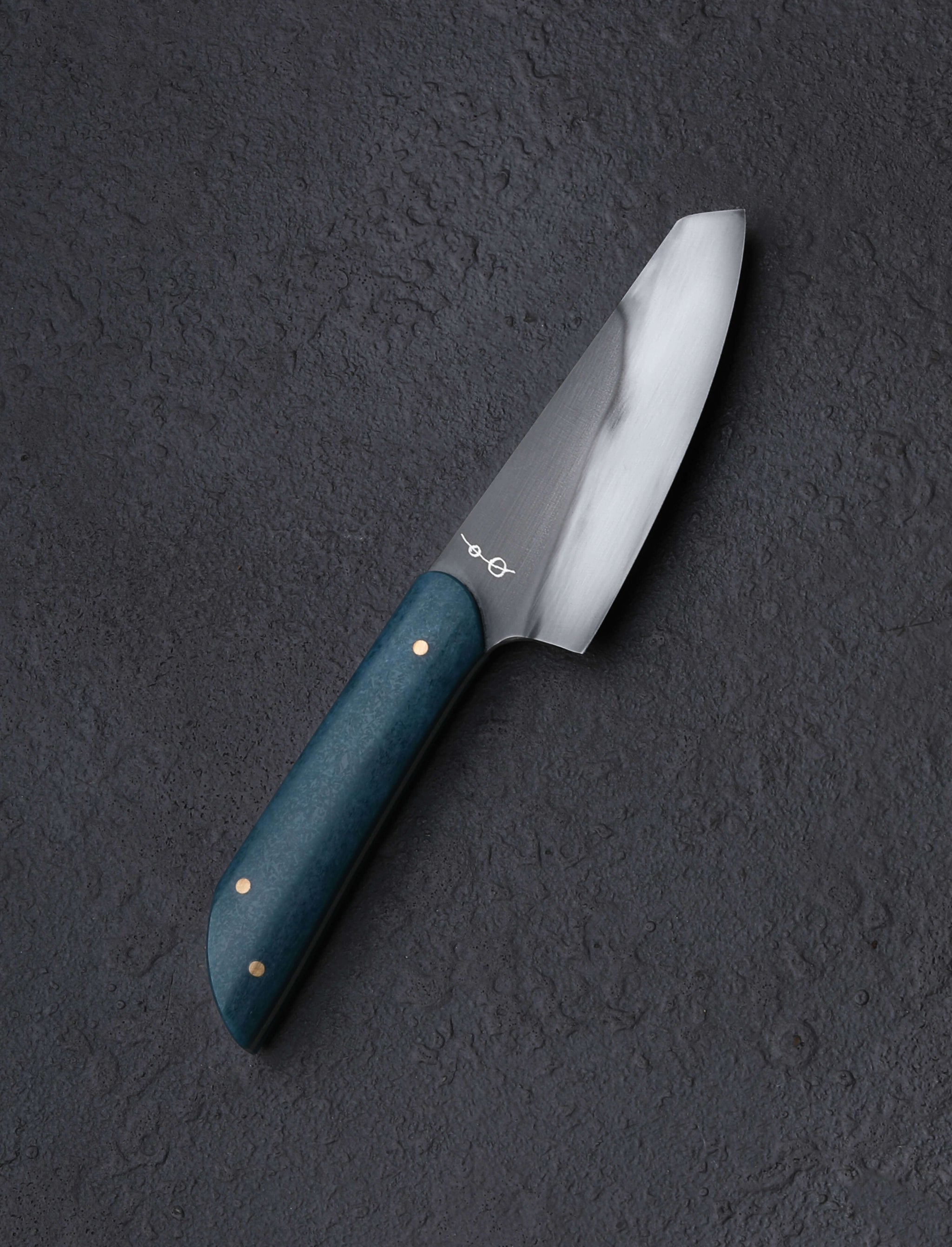 Don Carlos Andrade - California Specialty Knives Blue Vintage Micarta Garlic Knife