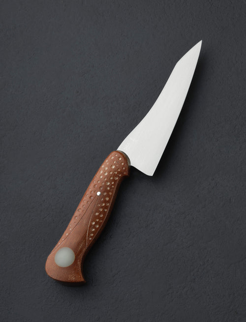 Don Carlos Andrade - California Specialty Knives Speckled Shallot Knife 140mm