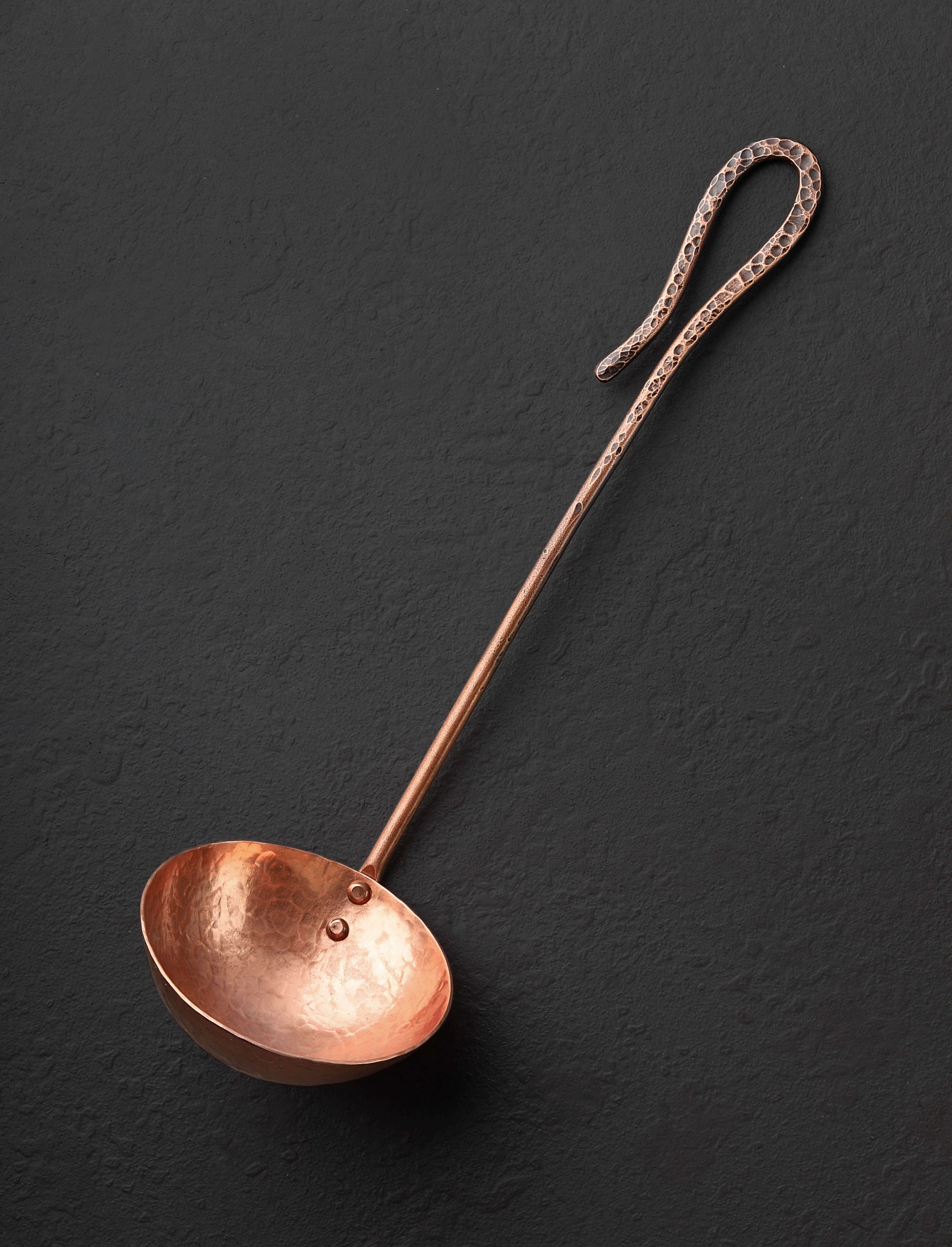 Rex & Marsha Morton - Missouri Spoons, Ladles & Scoops Copper Crook Ladle