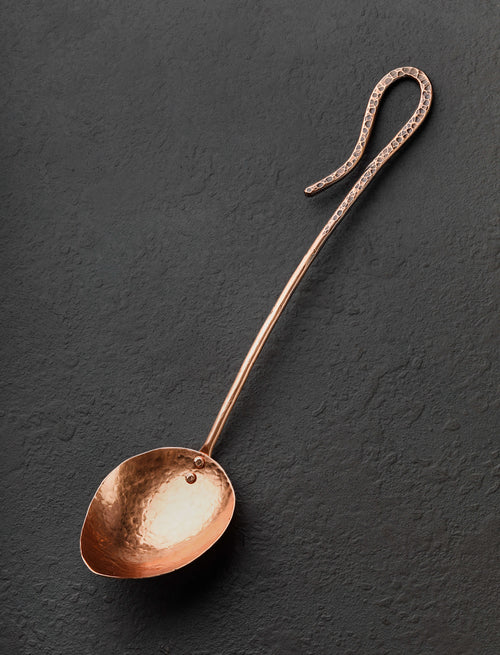 Rex & Marsha Morton - Missouri Spoons, Ladles & Scoops Copper Crook Serving Spoon