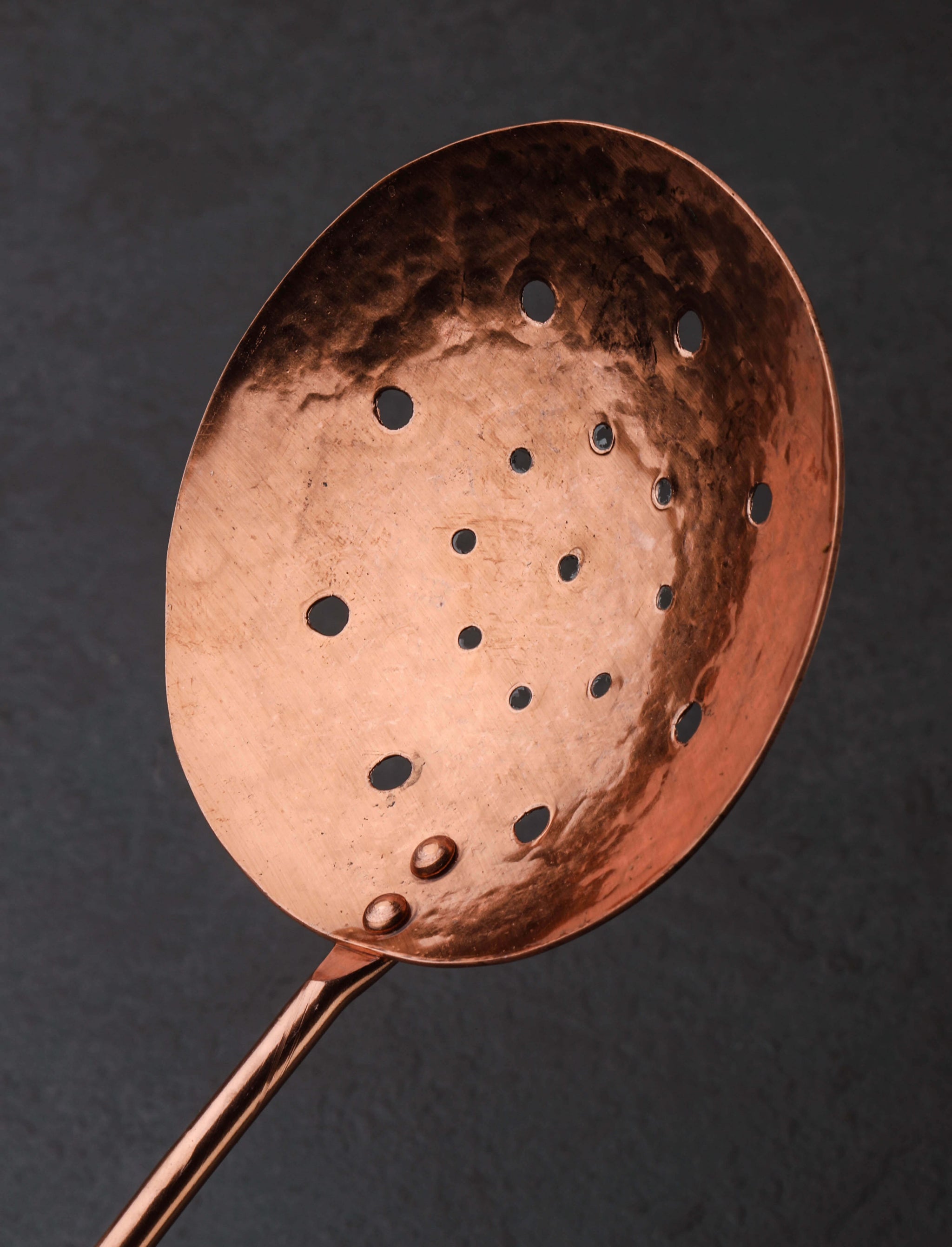 Rex & Marsha Morton - Missouri Spoons, Ladles & Scoops Copper Crook Strainer