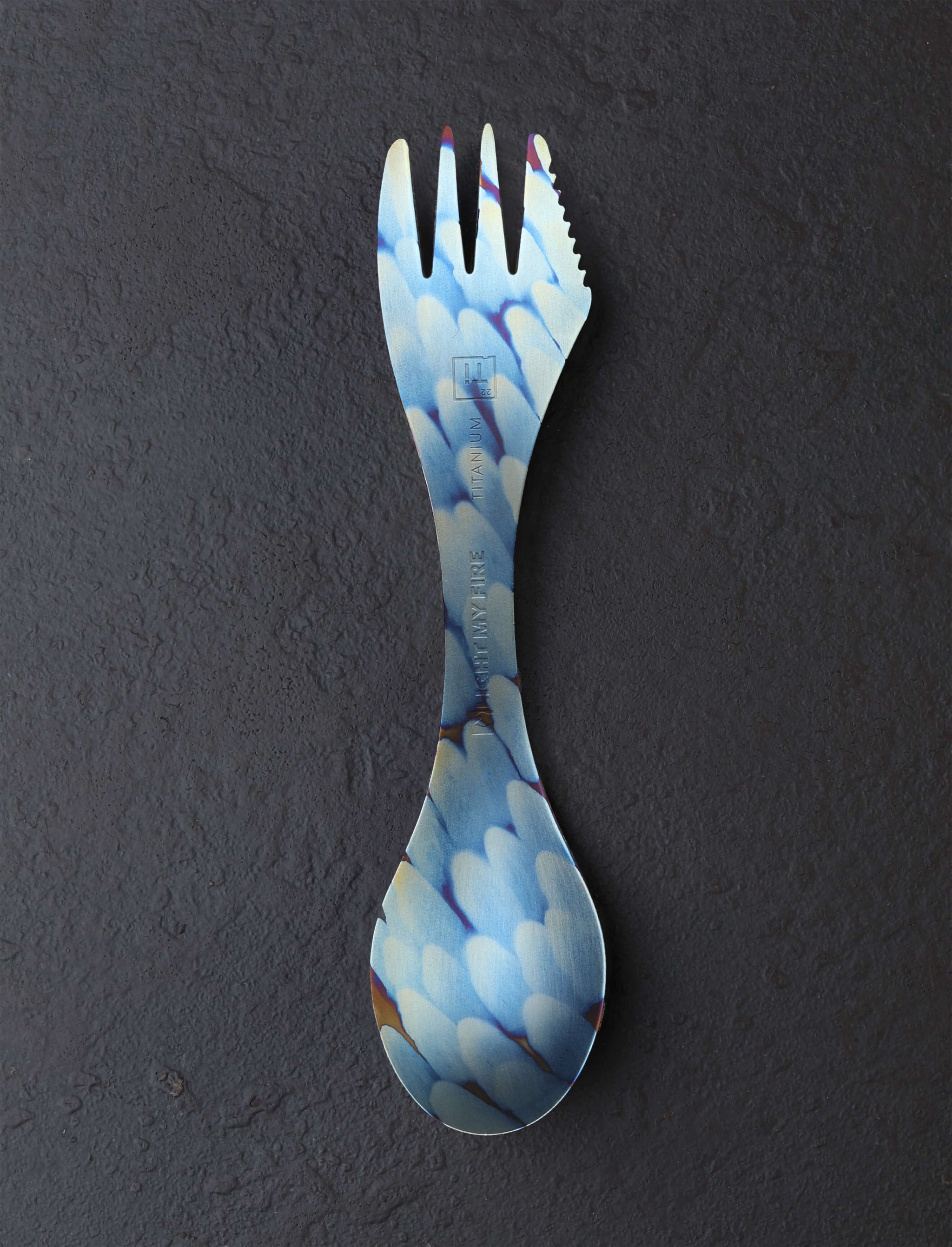 Eatingtools + Light My Fire Sporks Design Four Brush Anodized Titanium Spork