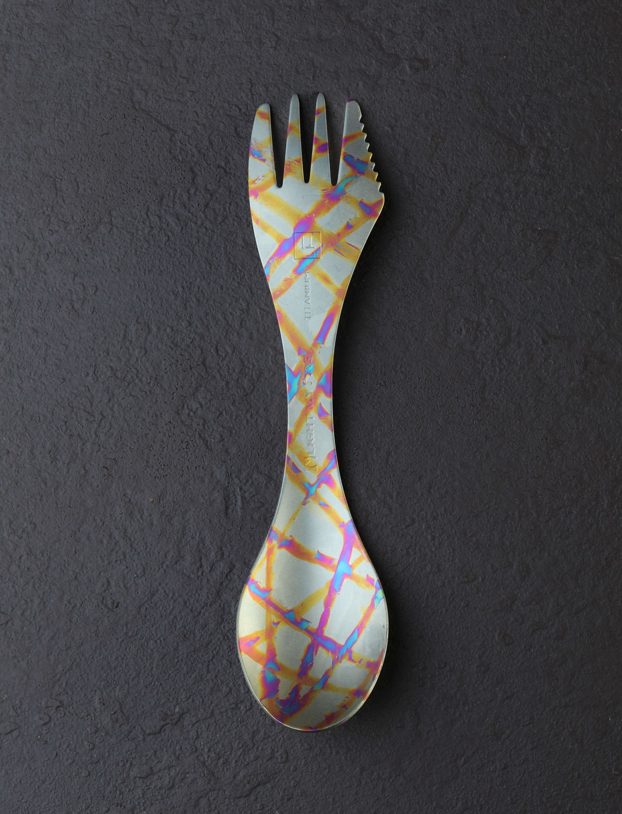 Eatingtools + Light My Fire Sporks Design Four Brush Anodized Titanium Spork