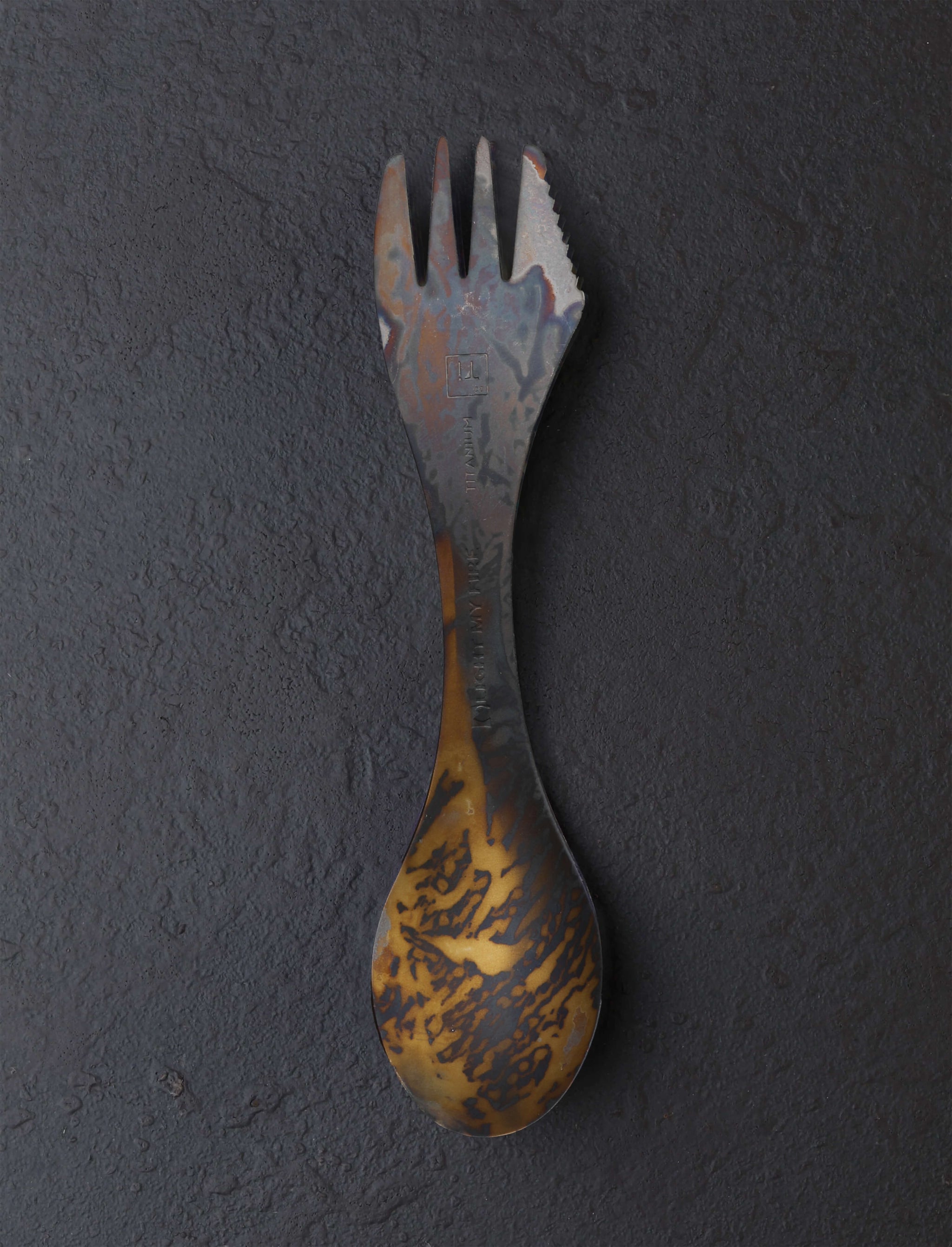 Eatingtools + Light My Fire Sporks Design Three Brush Anodized Titanium Spork