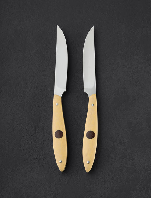 Don Carlos Andrade - California Table Knives Satin Micarta Table Knife Pair