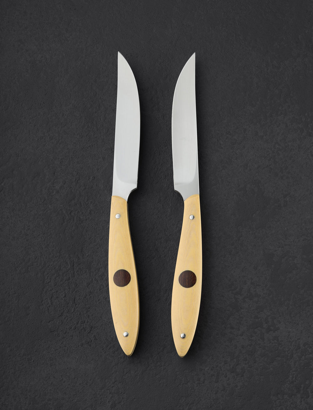 Don Carlos Andrade - California Table Knives Satin Micarta Table Knife Pair