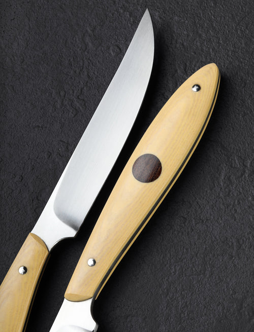 Don Carlos Andrade - California Table Knives Satin Micarta Table Knife Pair