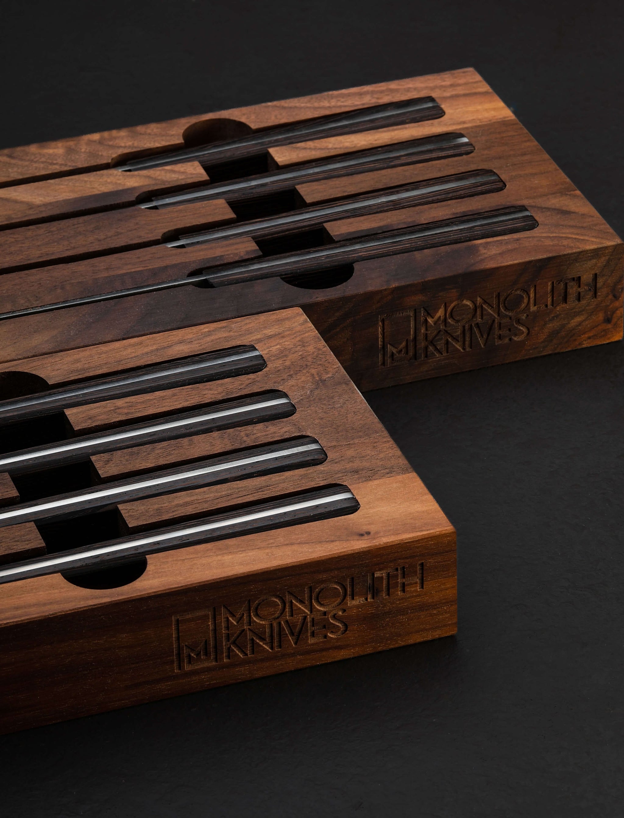 Monolith Knives - Virginia Table Knives Heirloom Damascus Steak Knife Set