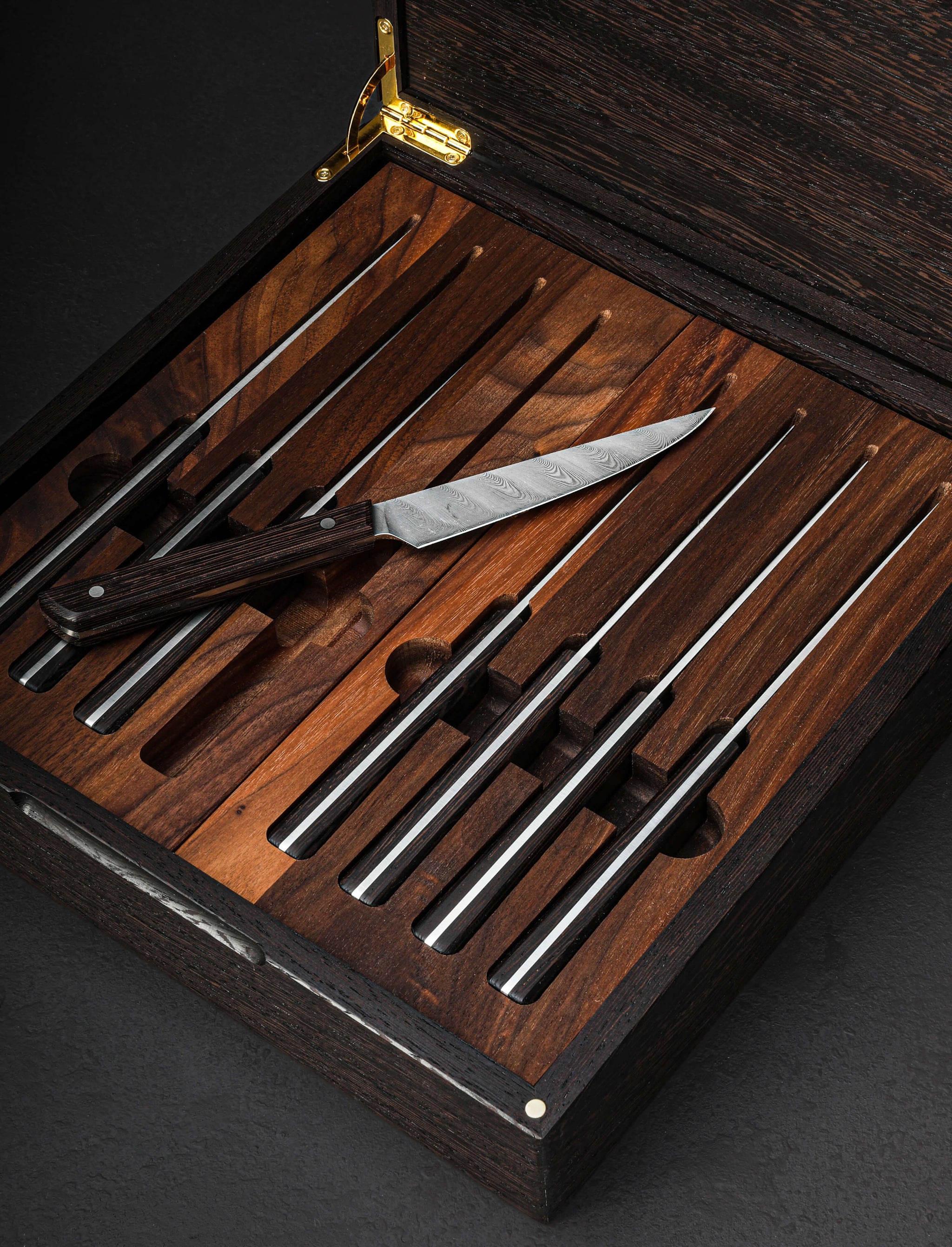Monolith Knives - Virginia Table Knives Heirloom Damascus Steak Knife Set