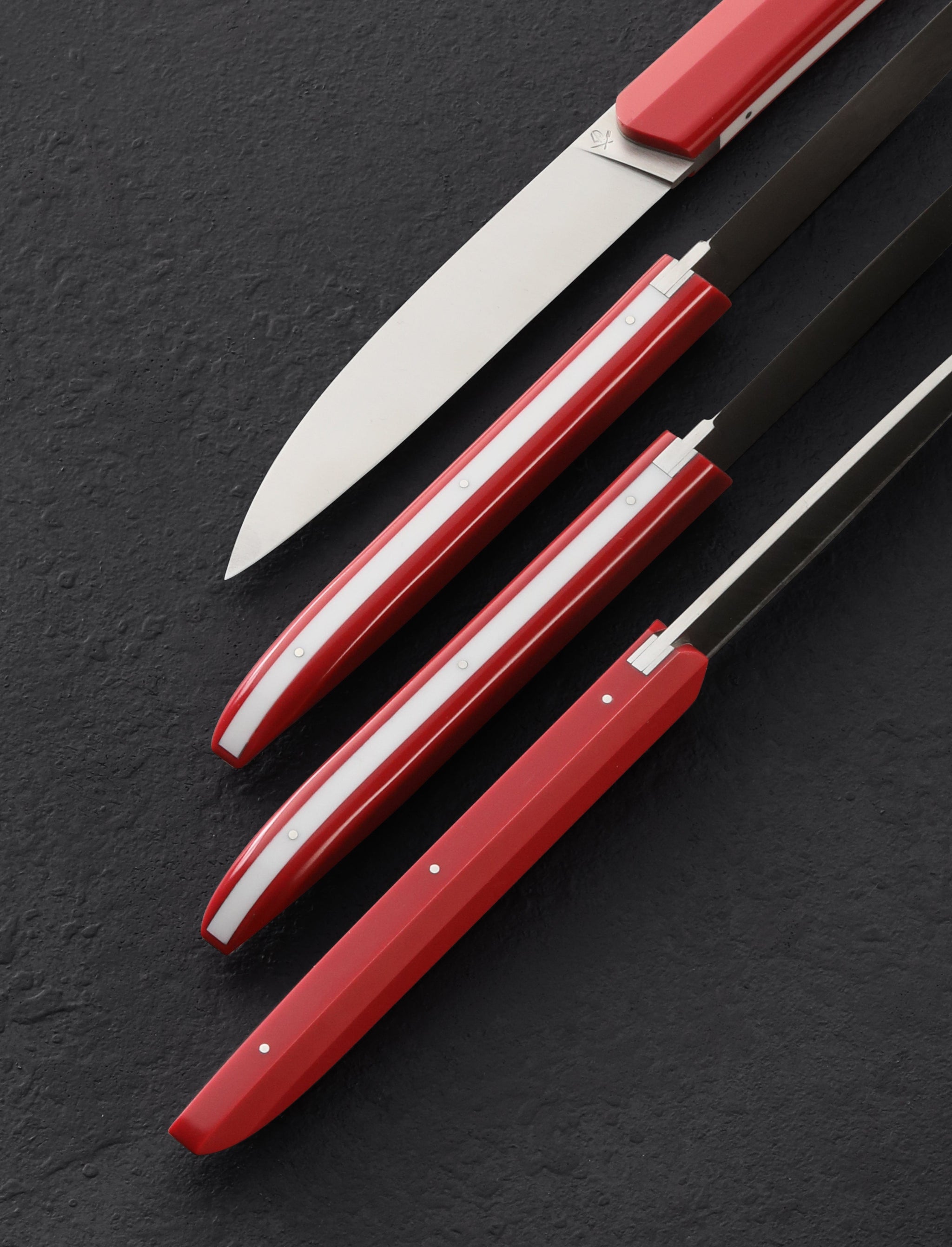 Roland Lannier - France Table Knives Royal Red Steak Knife Set