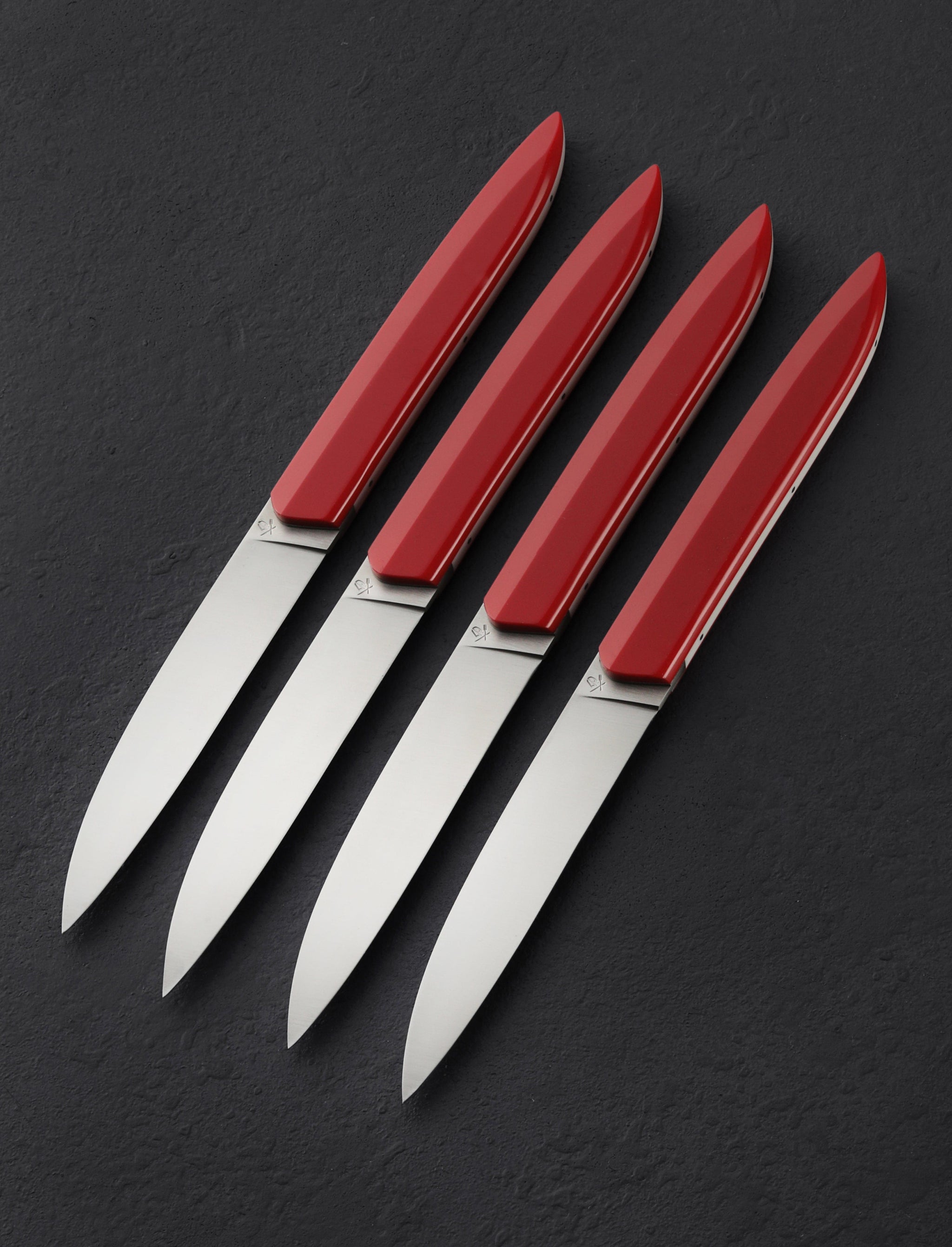 Roland Lannier - France Table Knives Royal Red Steak Knife Set