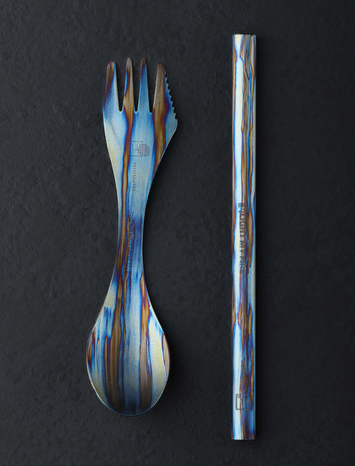 Deluxe Titanium Spork & Straw Set