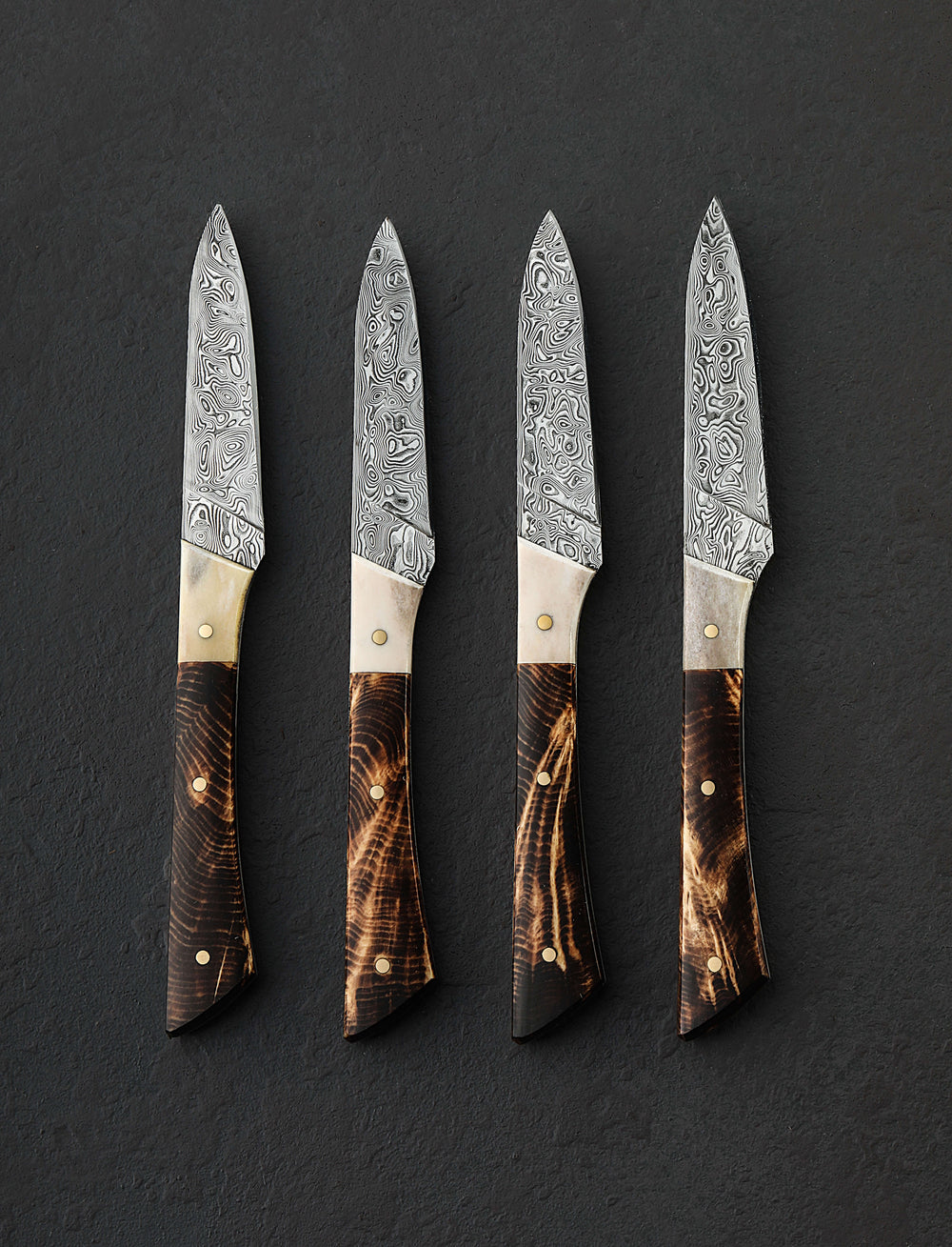 Tobbe Lundström - Sweden Reindeer Damascus Table Knife Set
