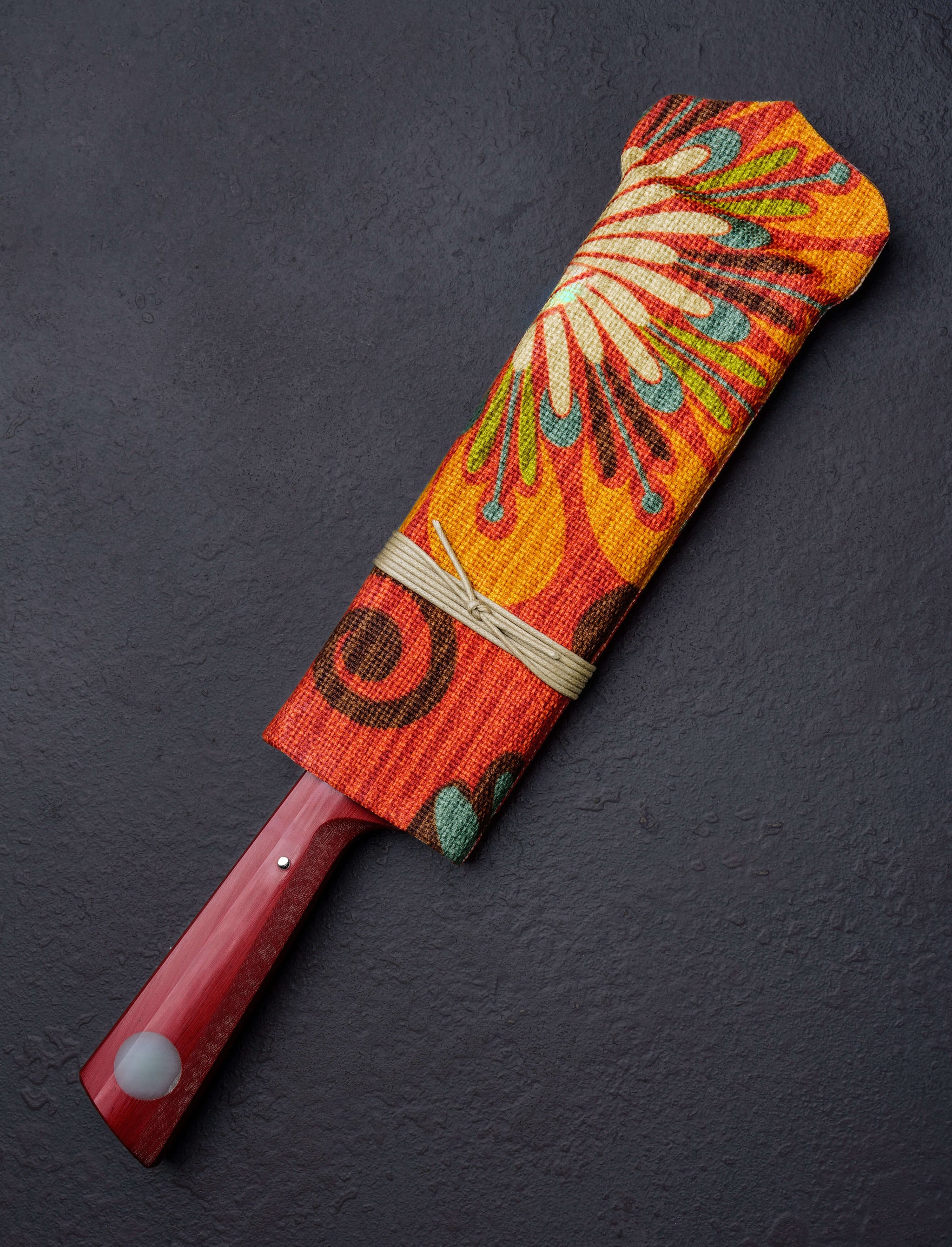 Don Carlos Andrade - California Utility & Petty Red Linen French Chef 160mm