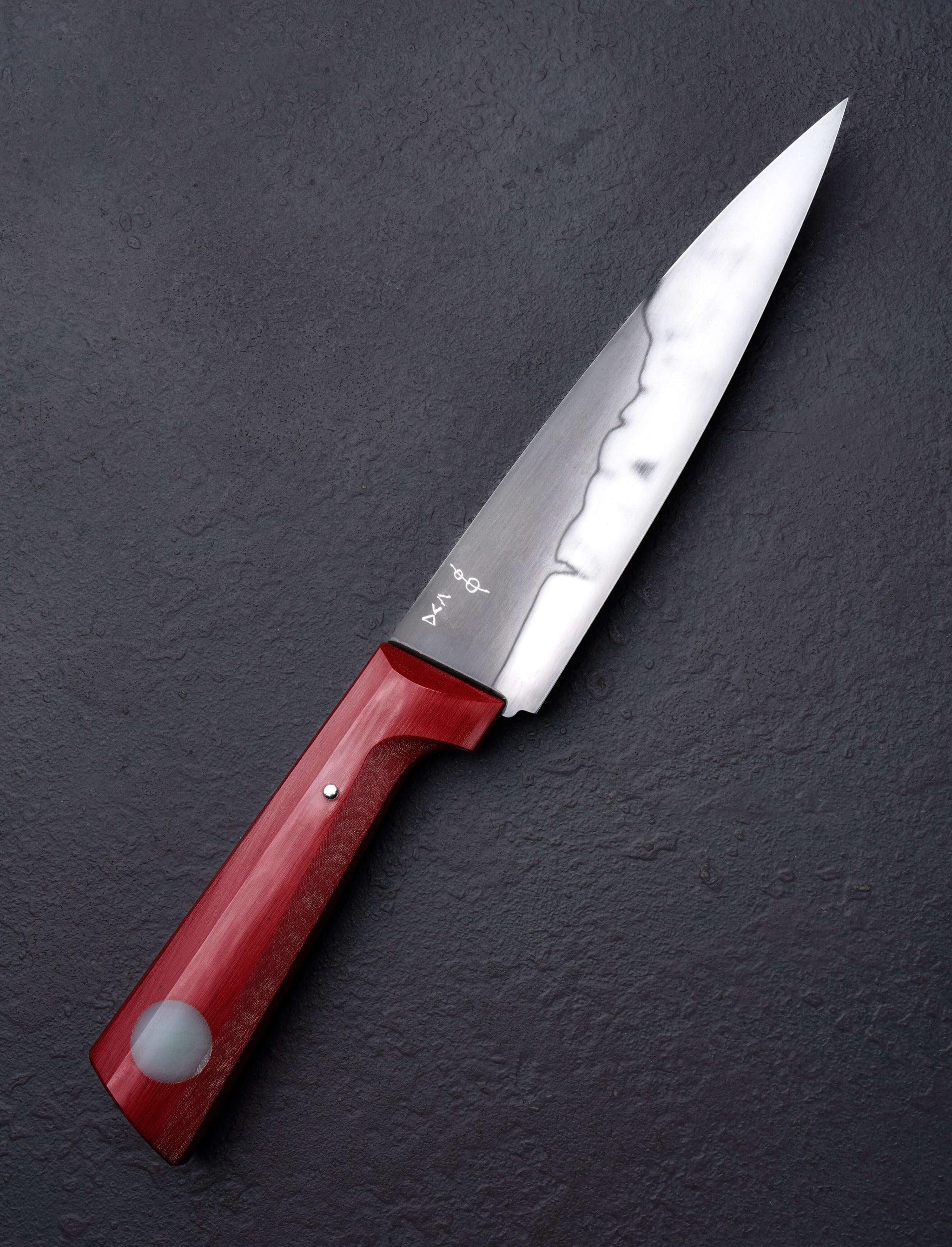 Don Carlos Andrade - California Utility & Petty Red Linen French Chef 160mm