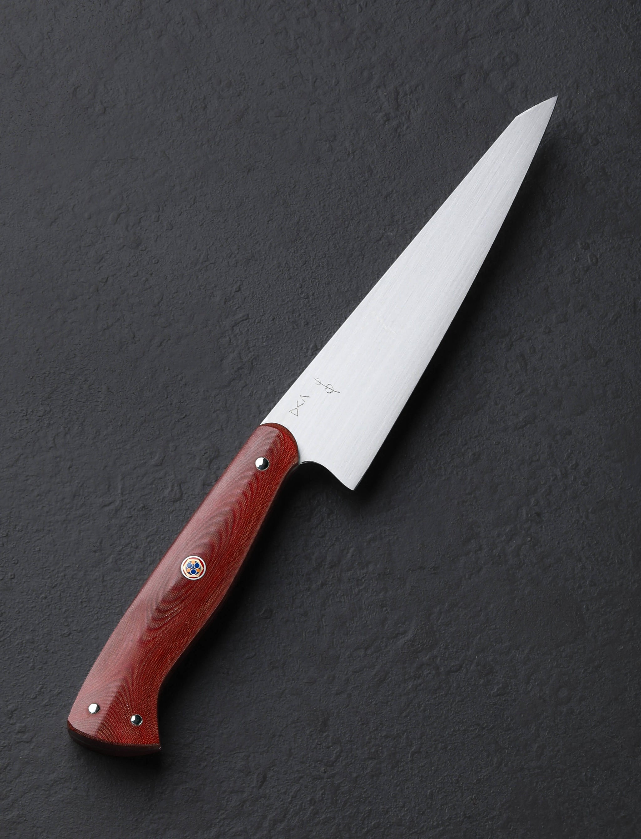 Don Carlos Andrade - California Utility & Petty Red Linen Petty Chef 154mm