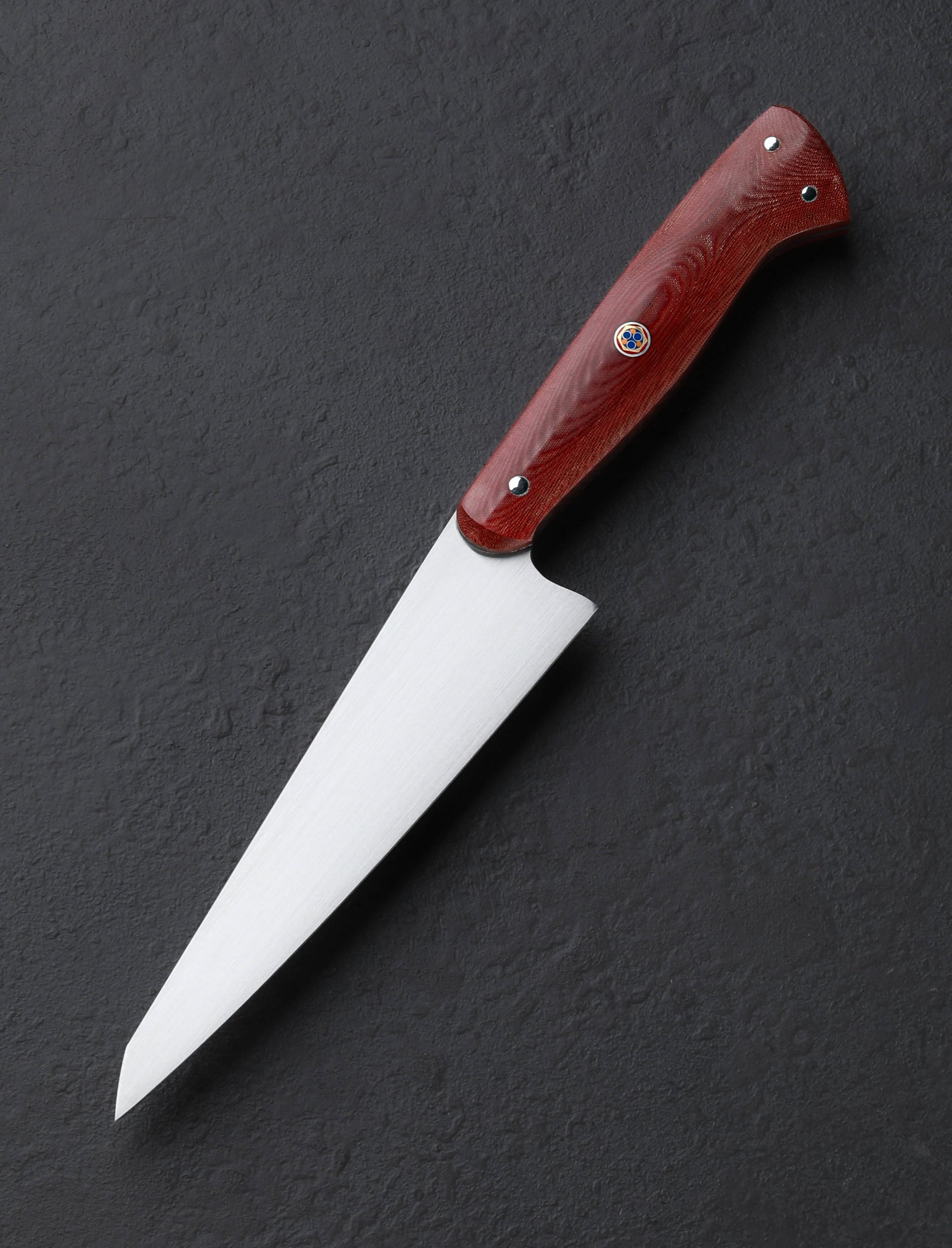 Don Carlos Andrade - California Utility & Petty Red Linen Petty Chef 154mm