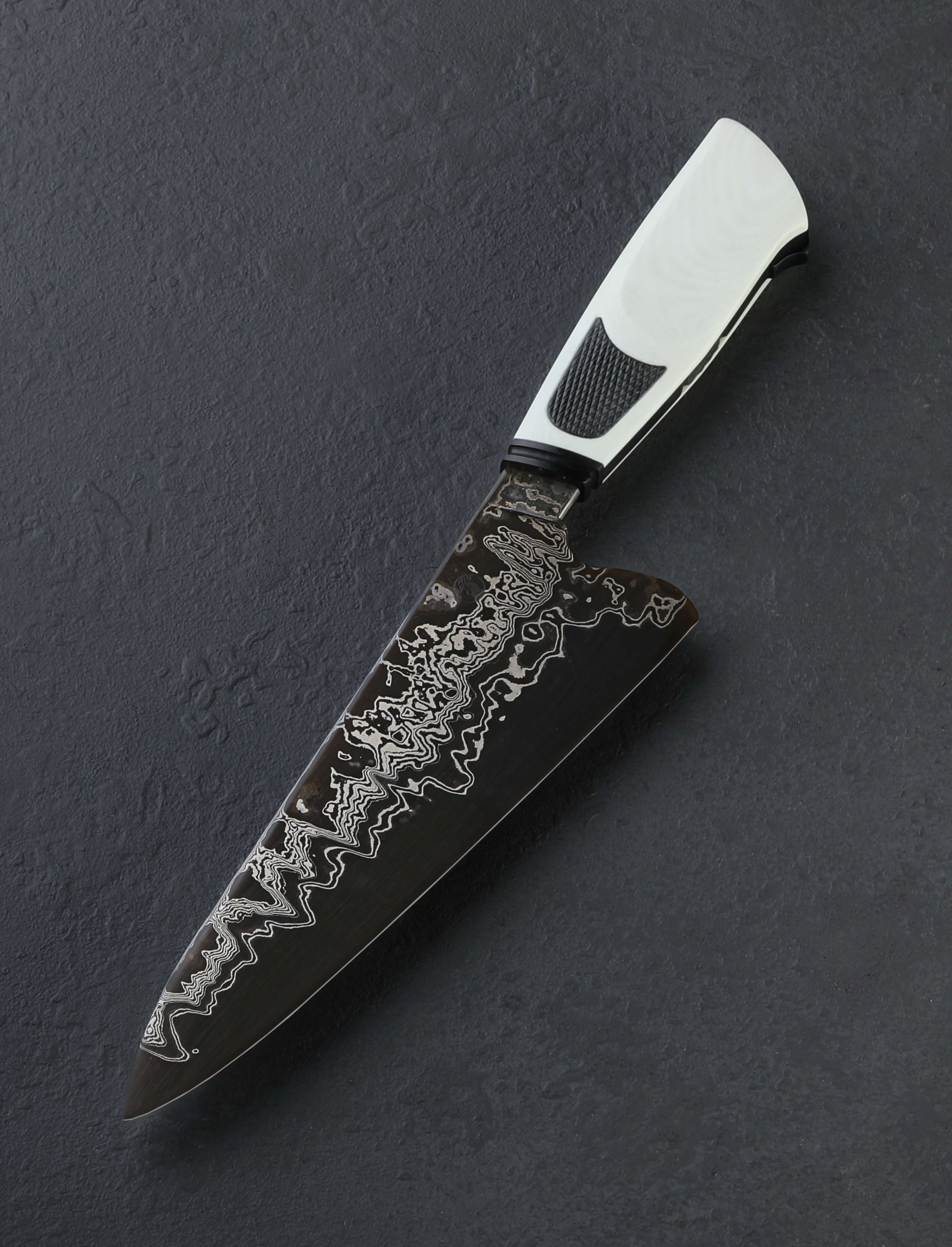 Joshua White - New Jersey Utility & Petty Frosted Damascus Chef 187mm