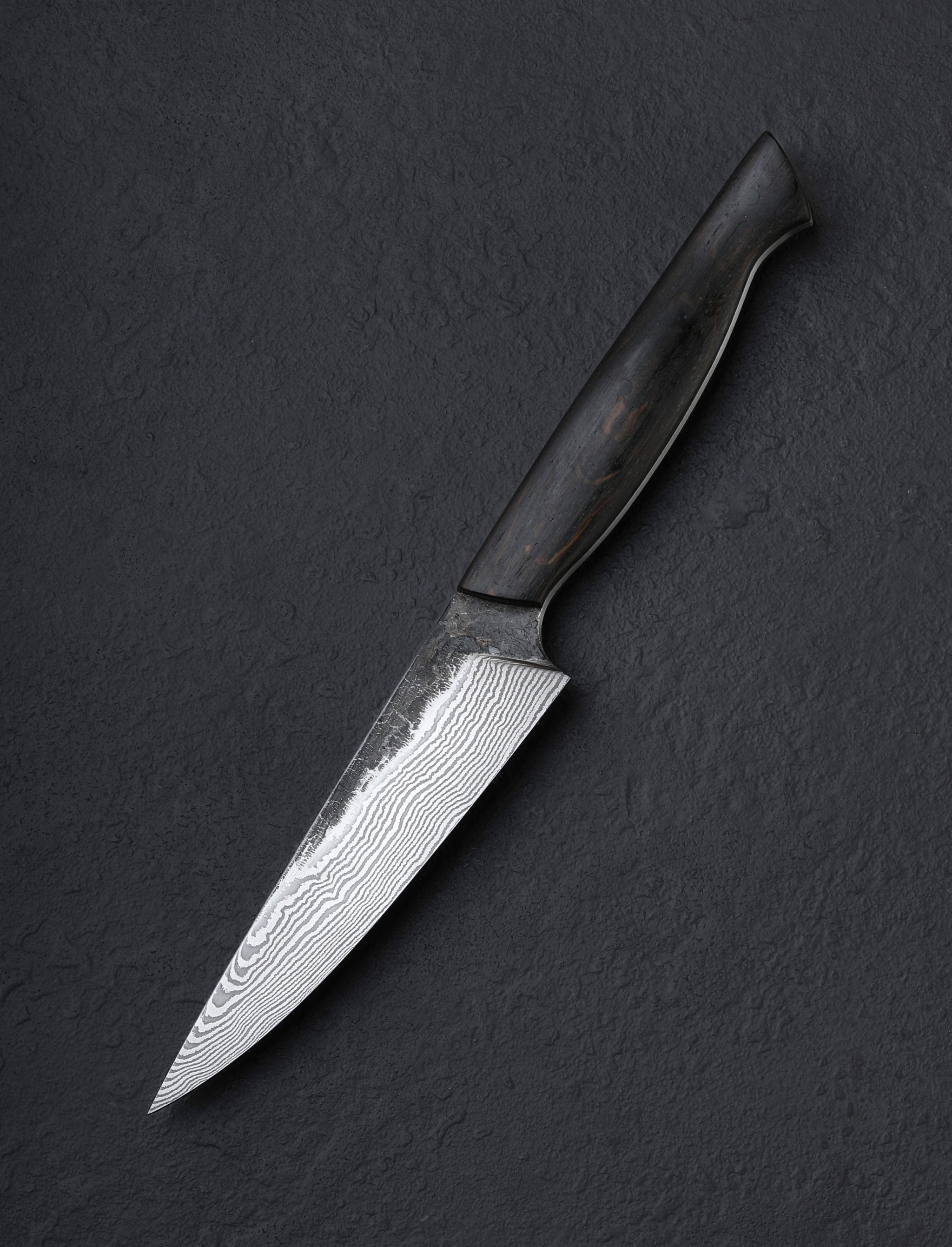 Martin Huber - Austria Utility & Petty Bog Oak Damascus Kitchen Helper